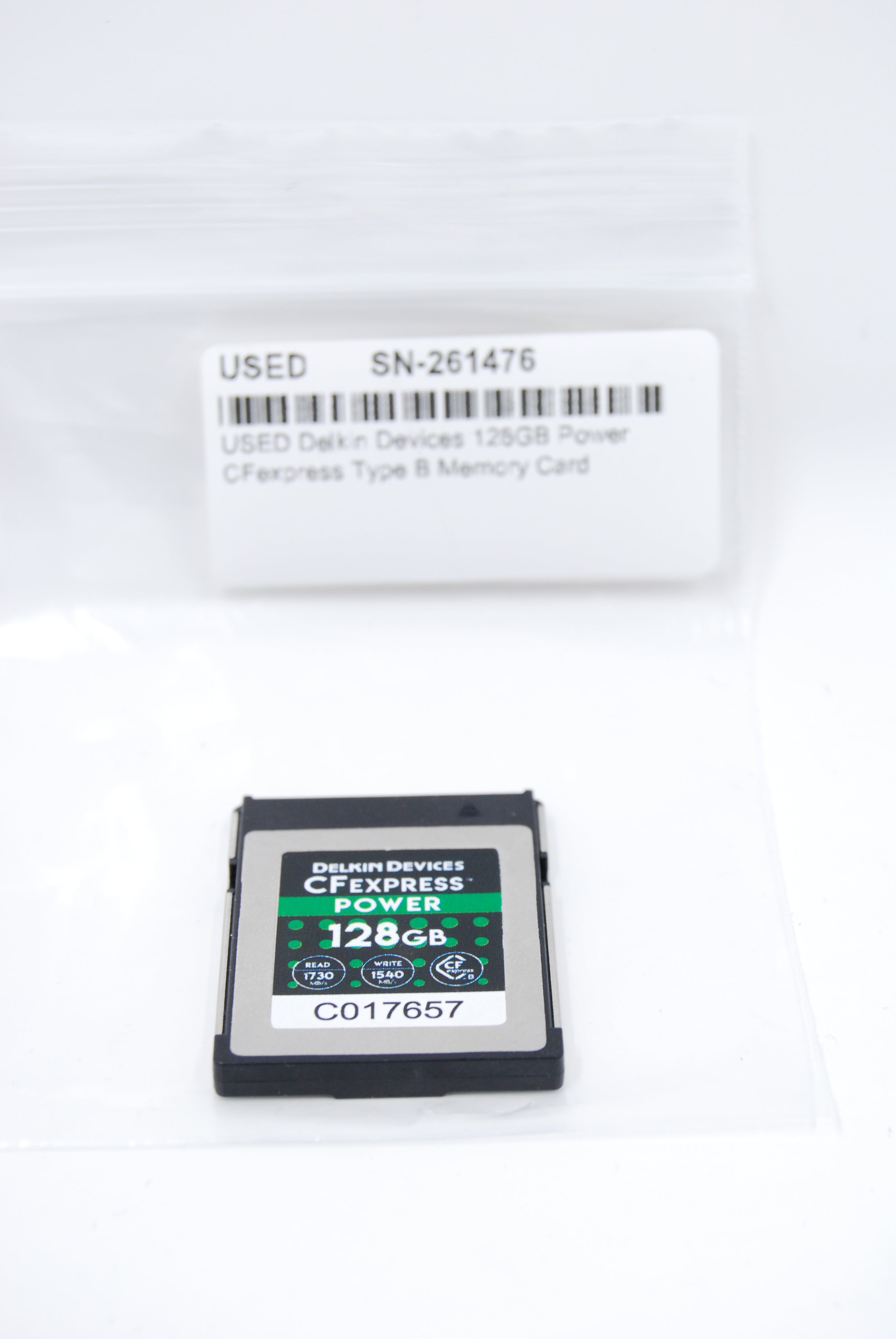 USED Delkin Devices 128GB Power CFexpress Type B Memory Card