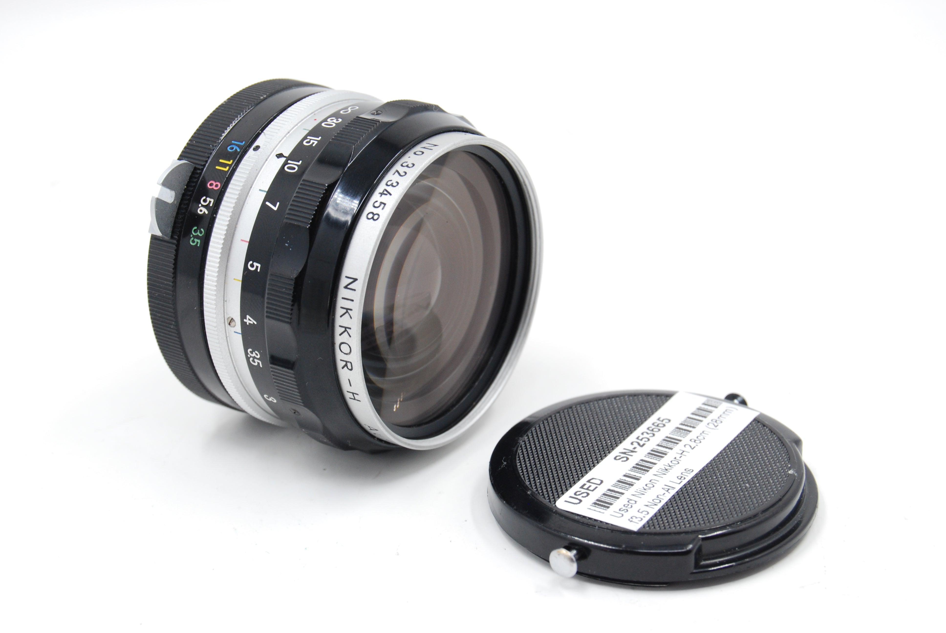 Used Nikon Nikkor-H 2.8cm (28mm) f3.5 Non-AI Lens