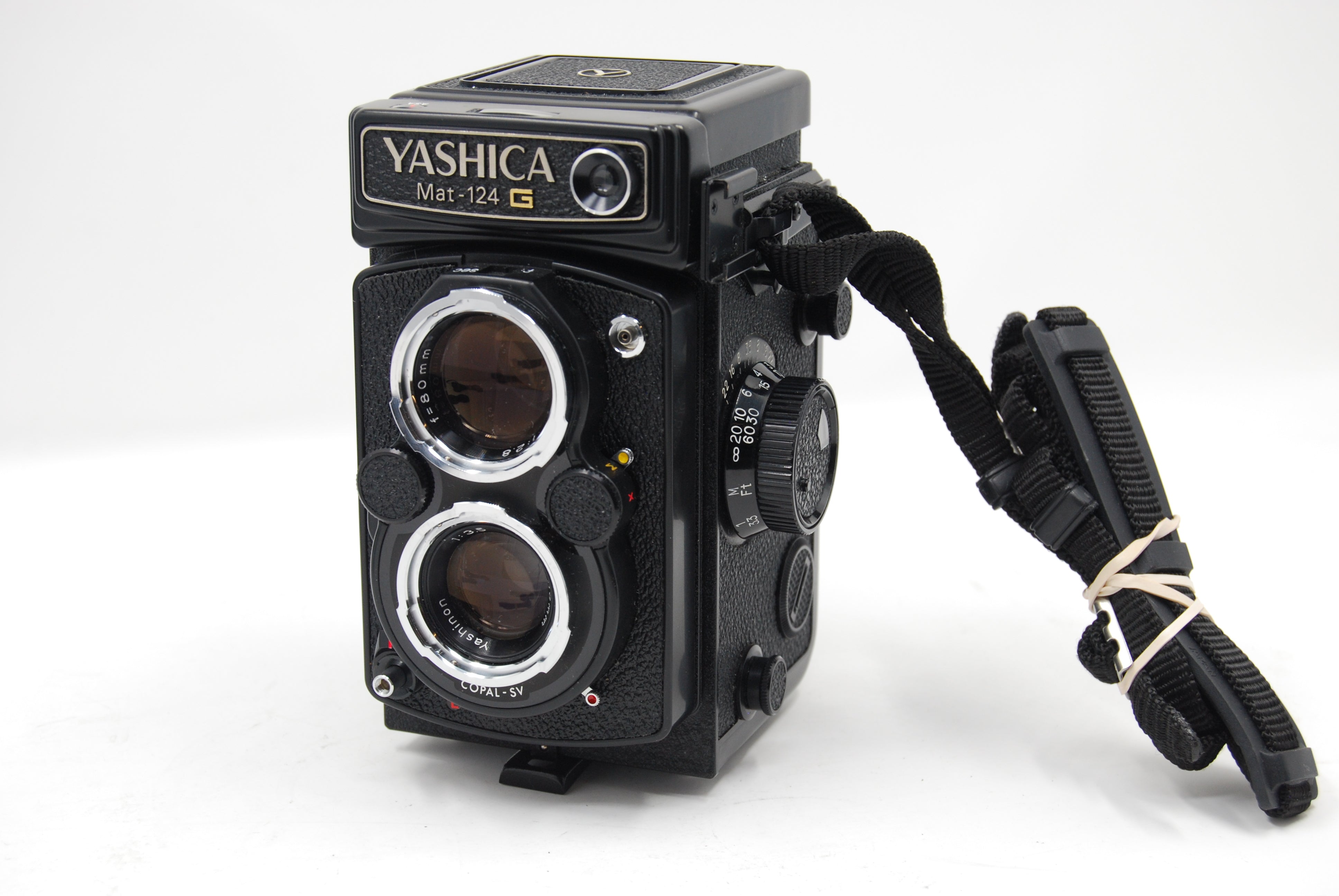 Used Yashica Mat-124 G TLR w/80mm f3.5 Copal SV & Hood - Incl. Aux Tel
