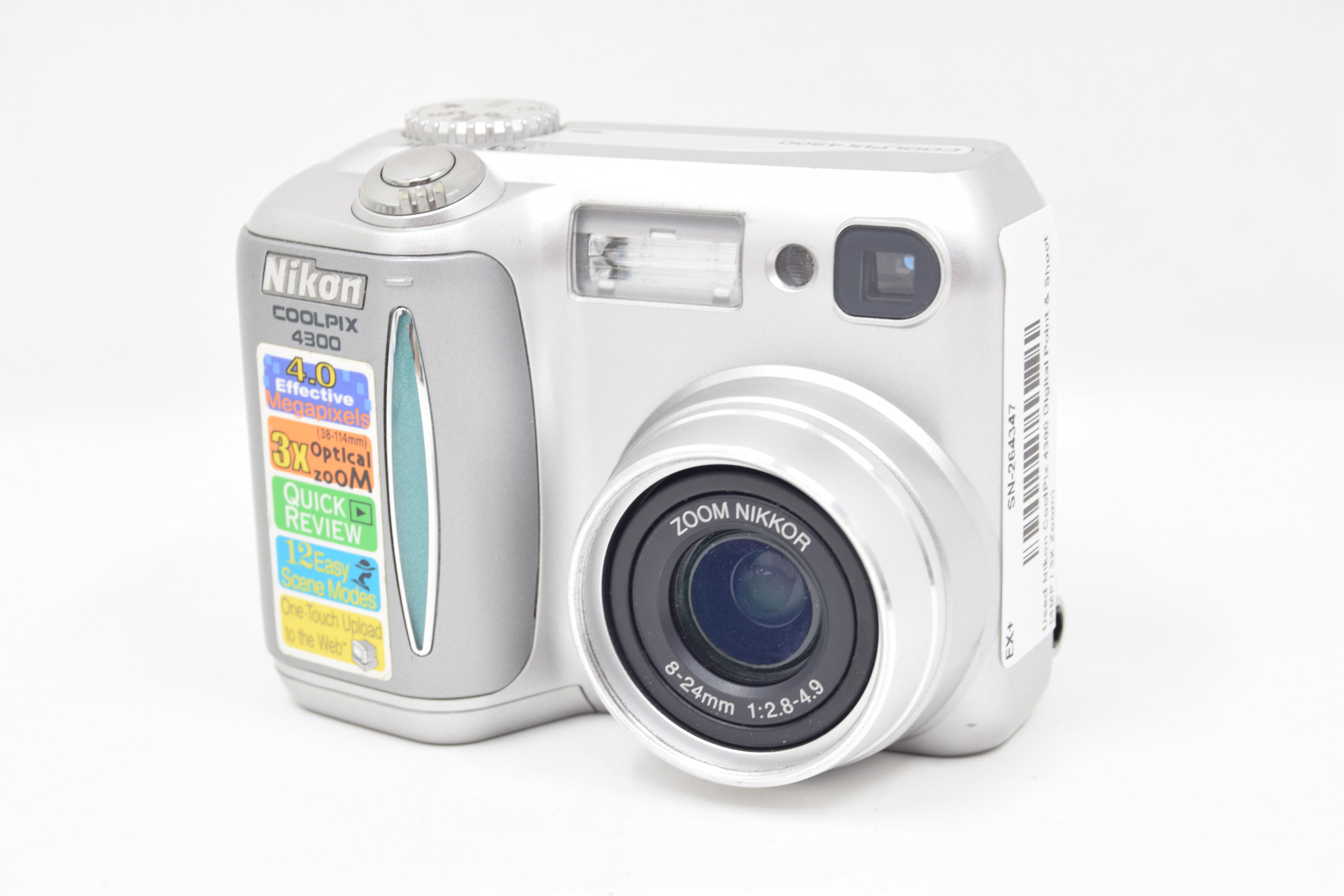 Used Nikon CoolPix 4300 Digital Point & Shoot (4MP / 3X Zoom)