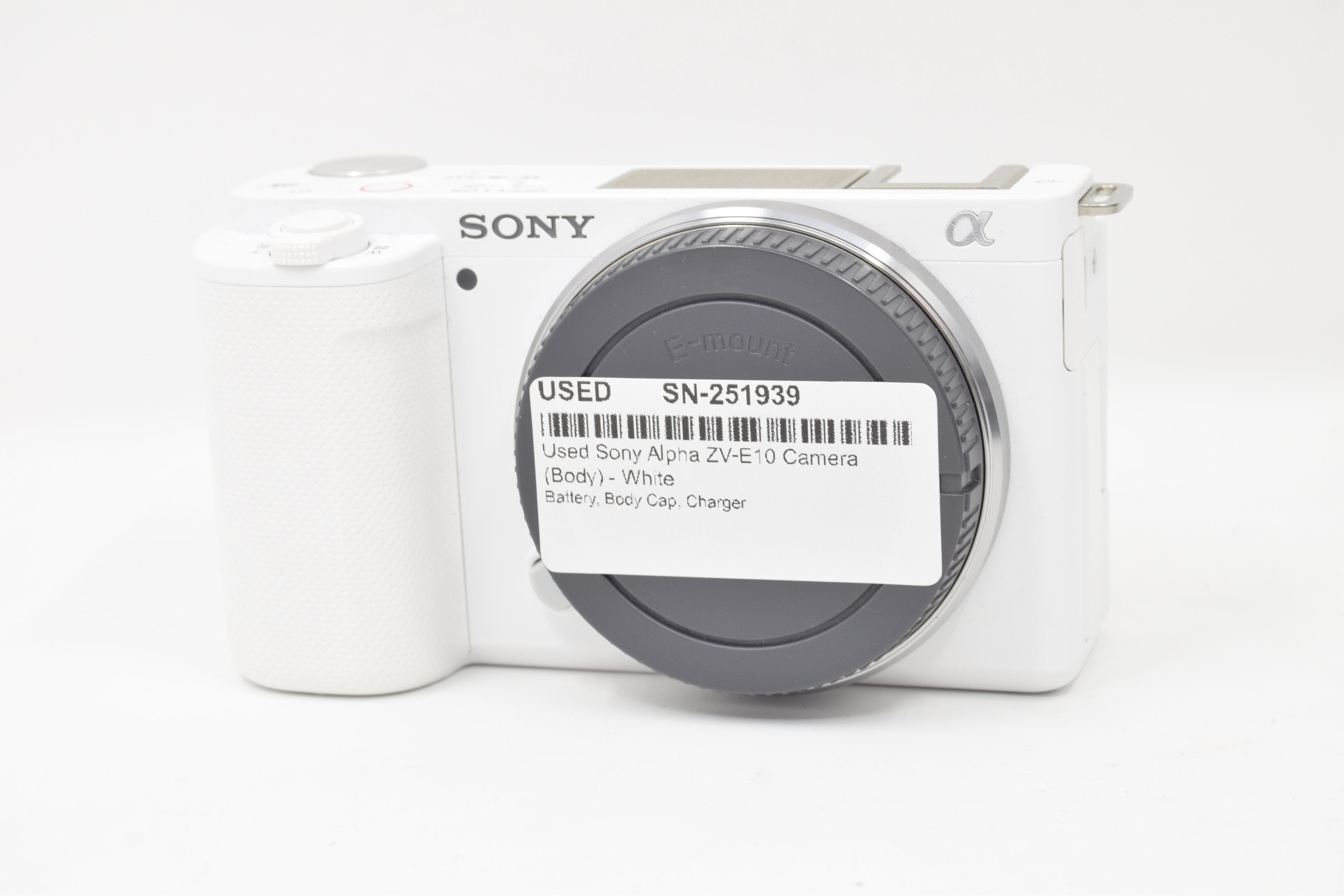 Used Sony Alpha ZV-E10 Camera (Body) - White