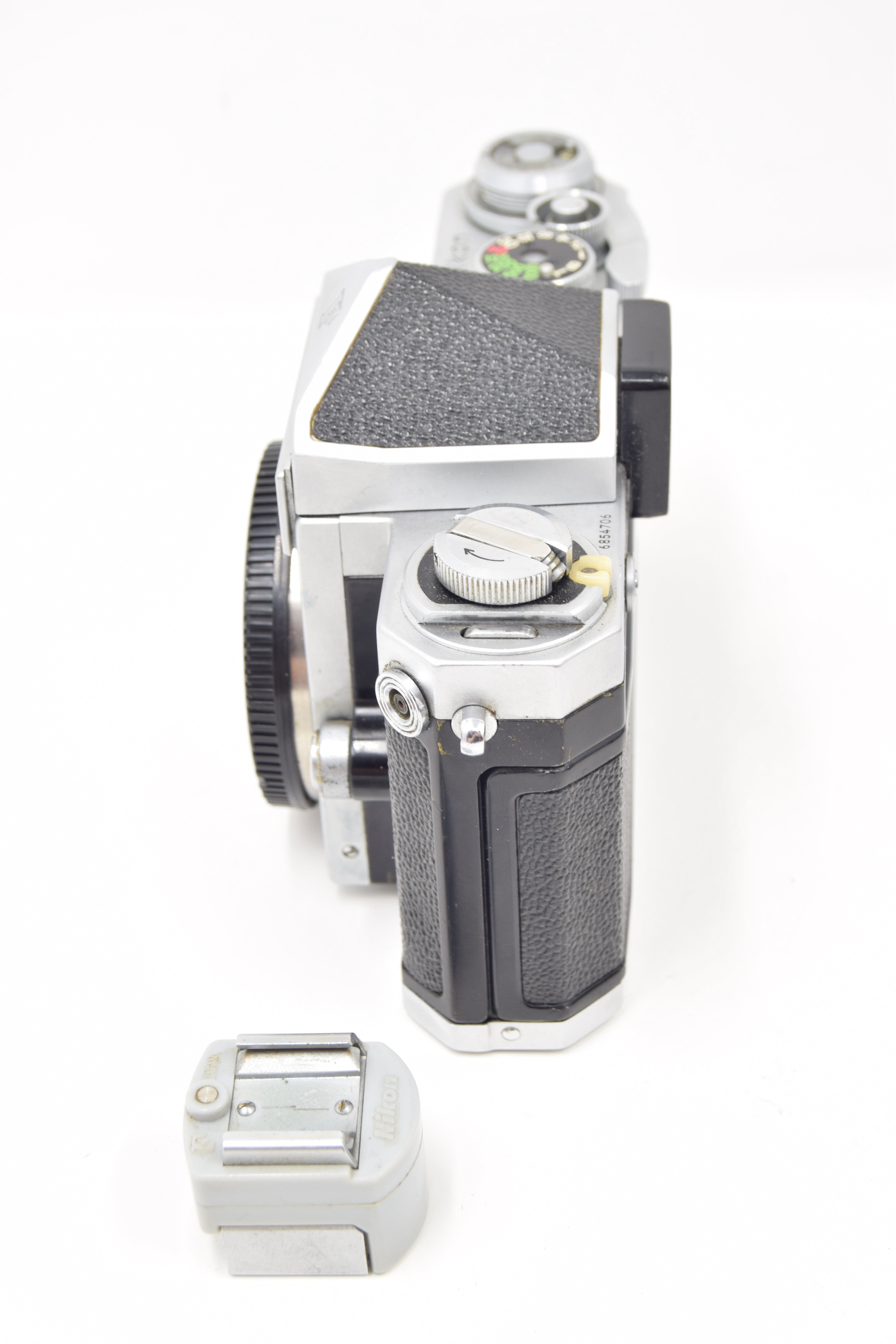 Used Nikon F [Film] SLR Camera Body w/Flash Shoe Adapter