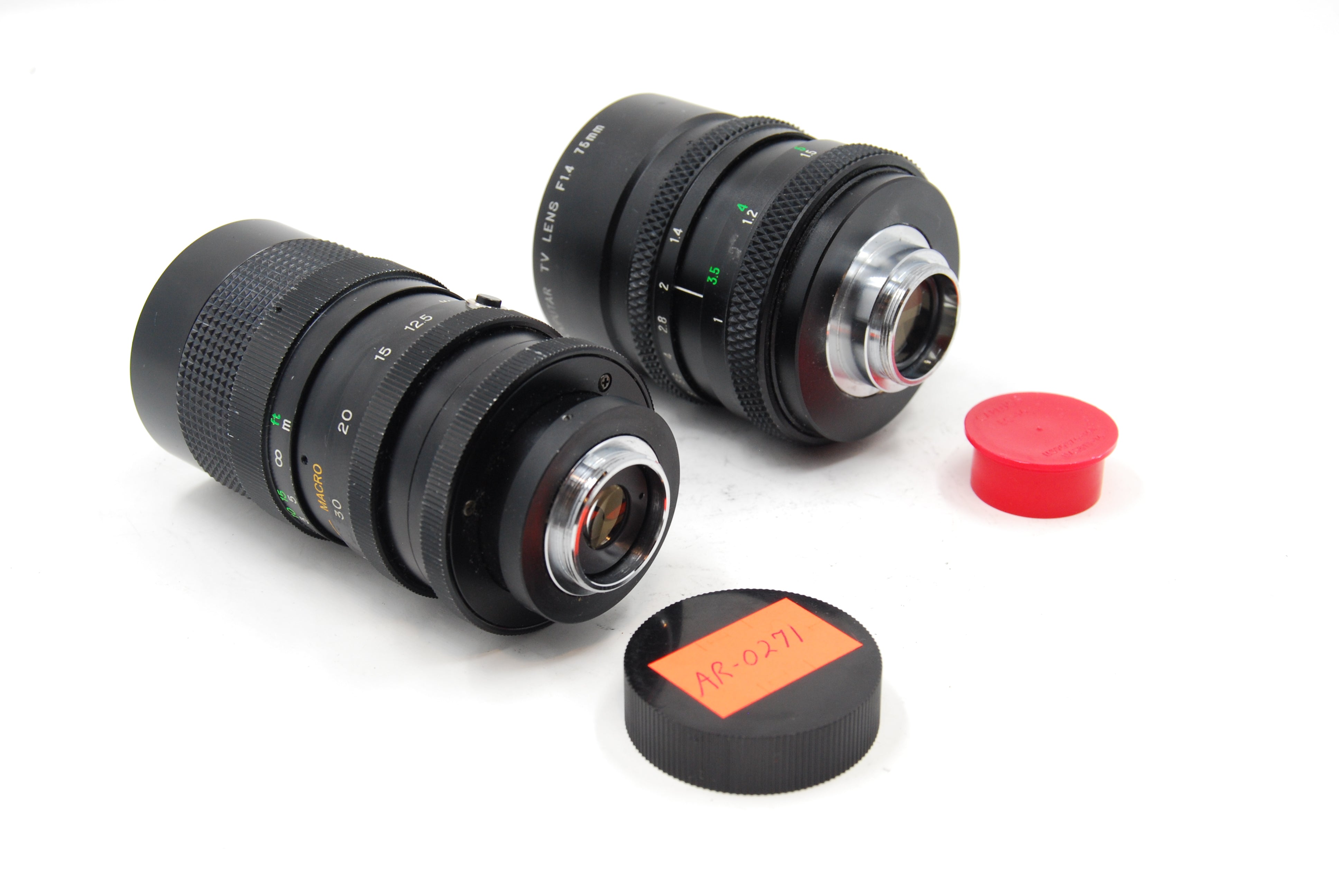 Lot of 2 - Computar TV Lens 75mm f/1.4 & Navitar TV Zoom Lens 12.5-75mm f/1.8 - AS-IS (READ) (0271)
