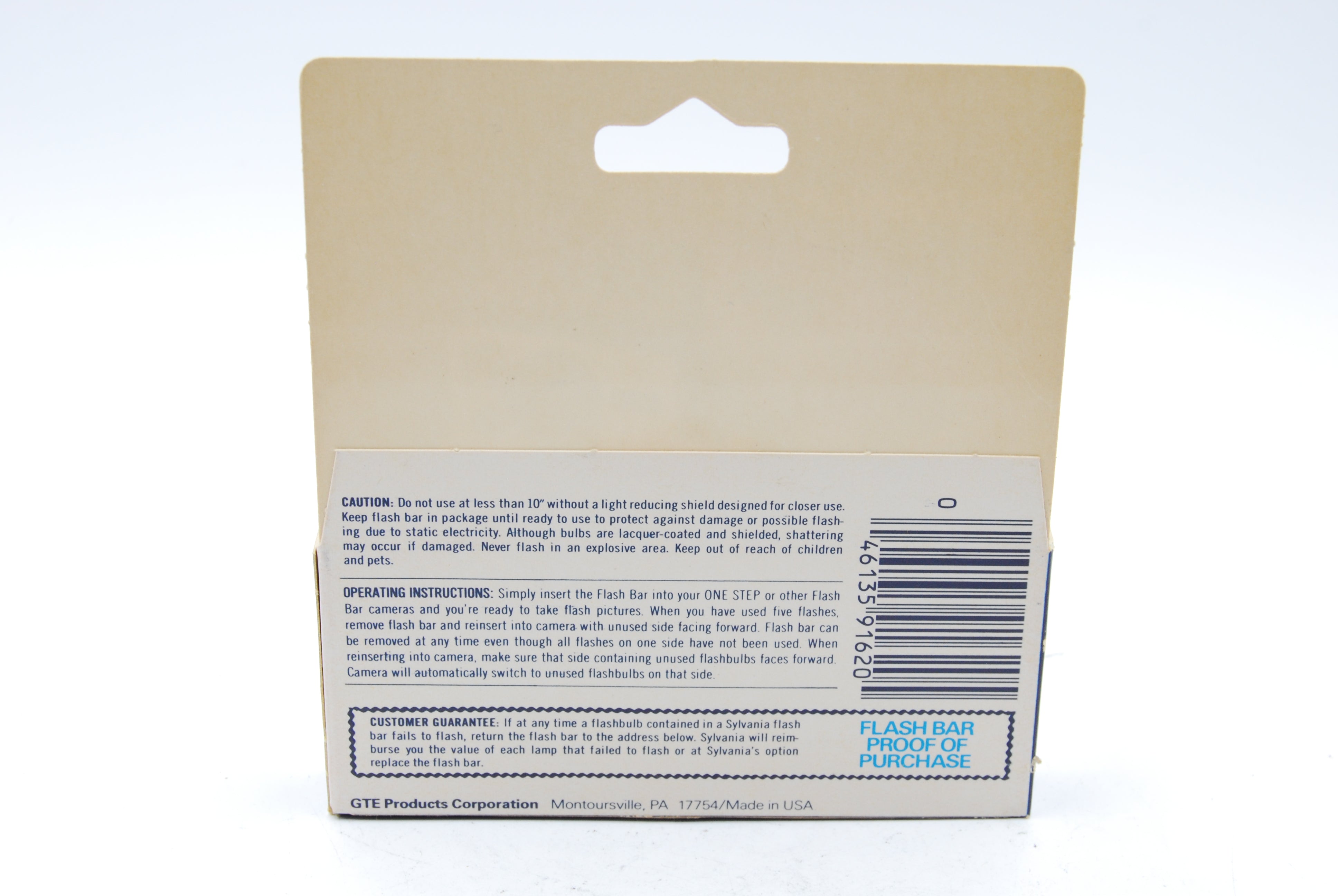 Lot of 6 - Sylvania Flash Bar for Polaroid One Step and other flash bar cameras *NEW OLD STOCK* (0246)