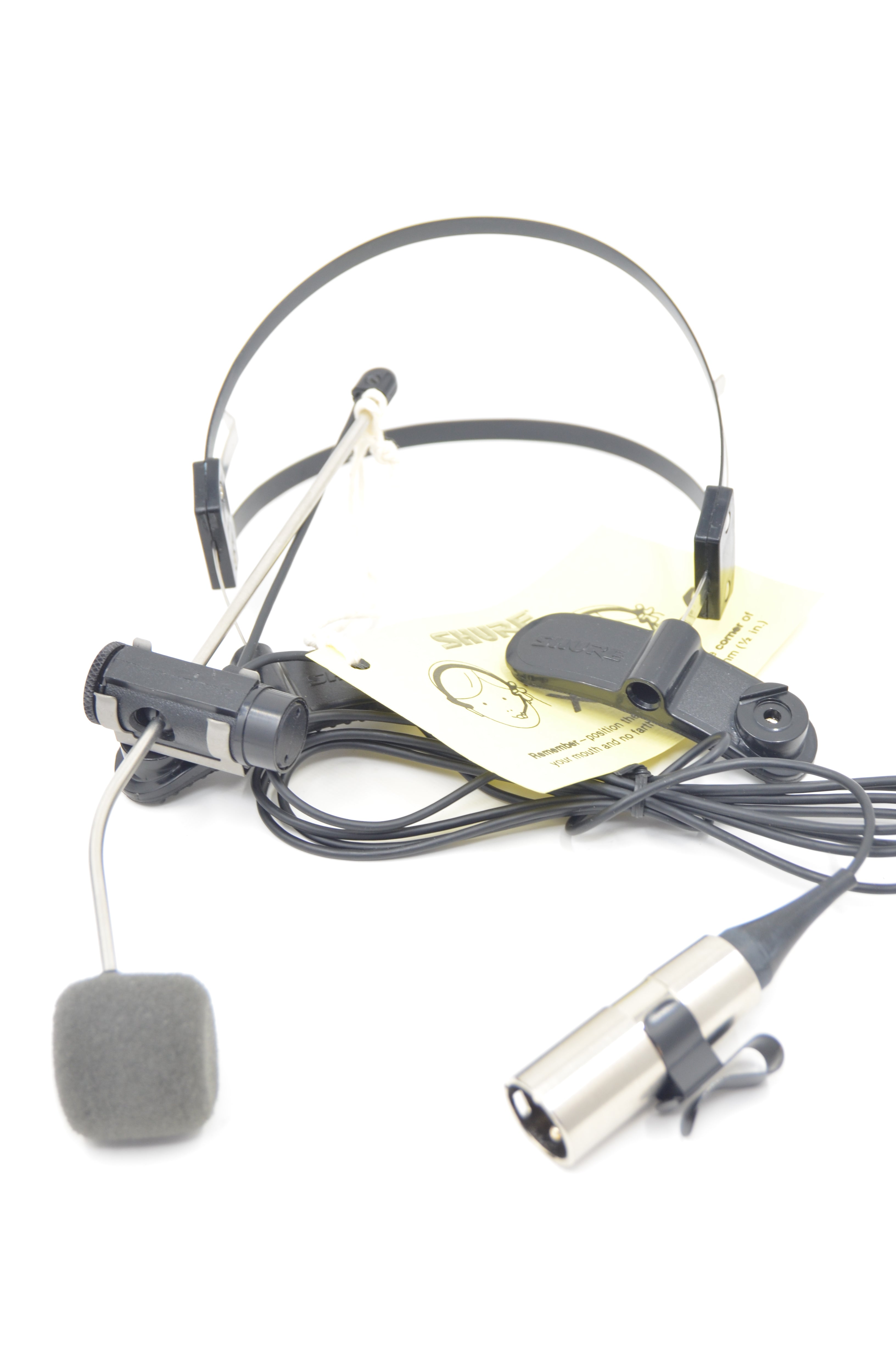 Used SHURE SM10A MICROPHONE Headworn, dynamic, cardioid, XLR connector, black/silver