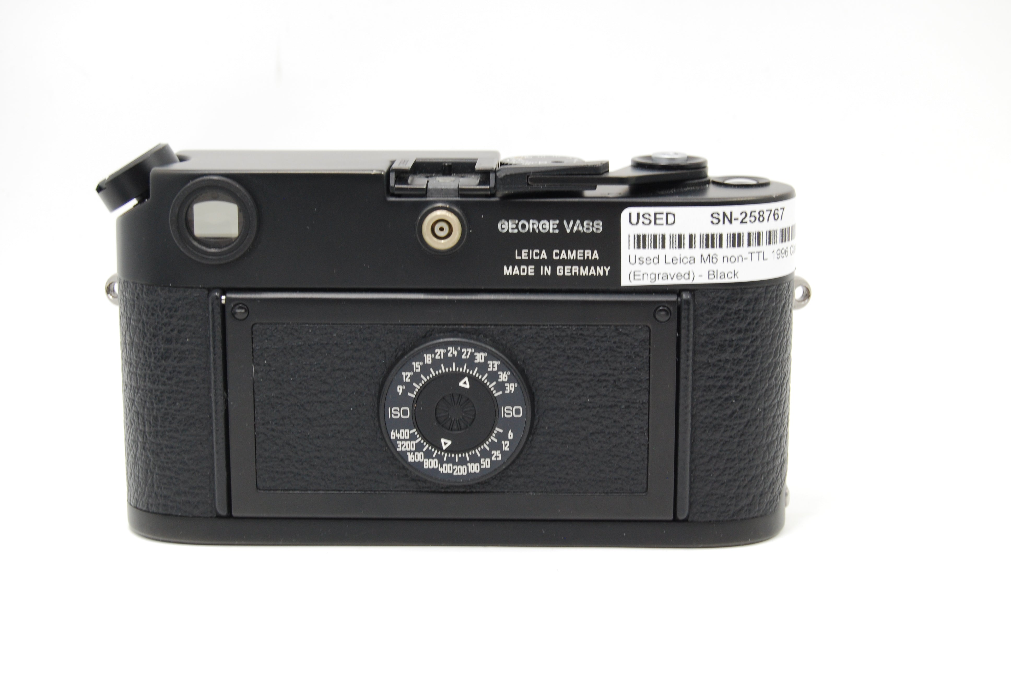 Used Leica M6 non-TTL 1996 Classic (Engraved) - Black
