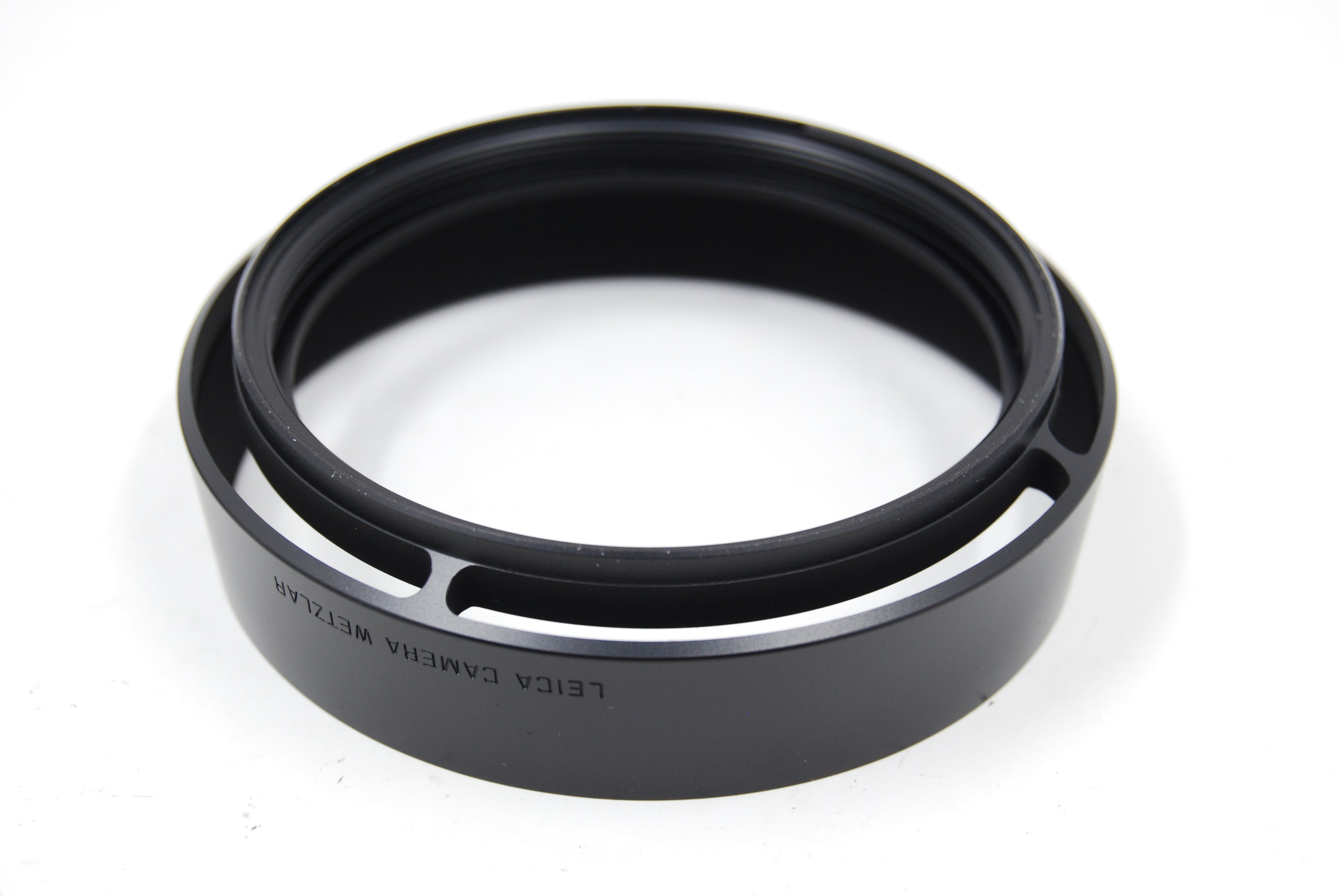 Used Leica Aluminum Lens Hood for Q Series Digital Camera, Black Anodized Finish