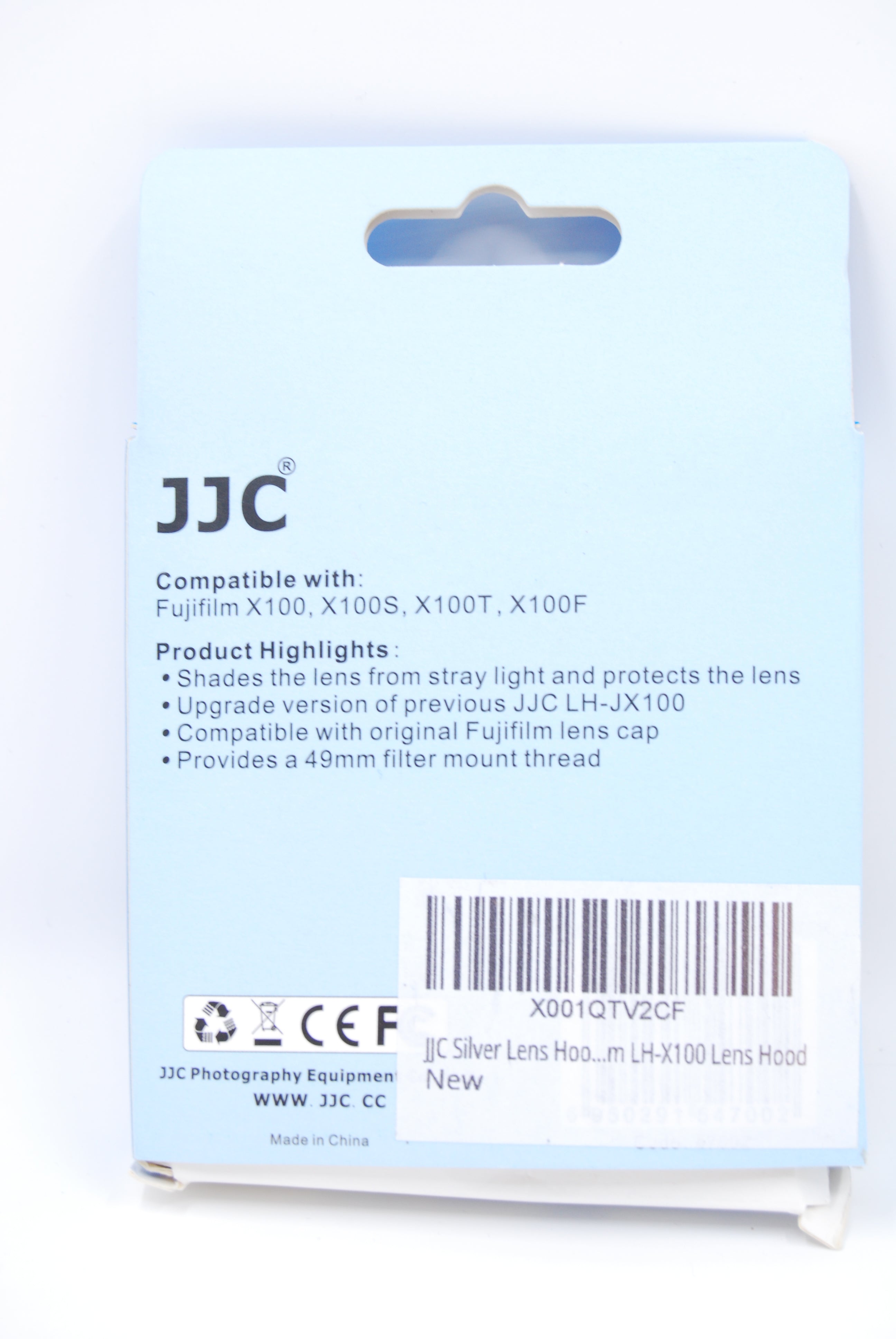 Used (New) JJC LH-JX100II Silver Upgrade Lens Hood Shade Adapter Ring for Fujifilm FinePix X100V X100S X100T X100