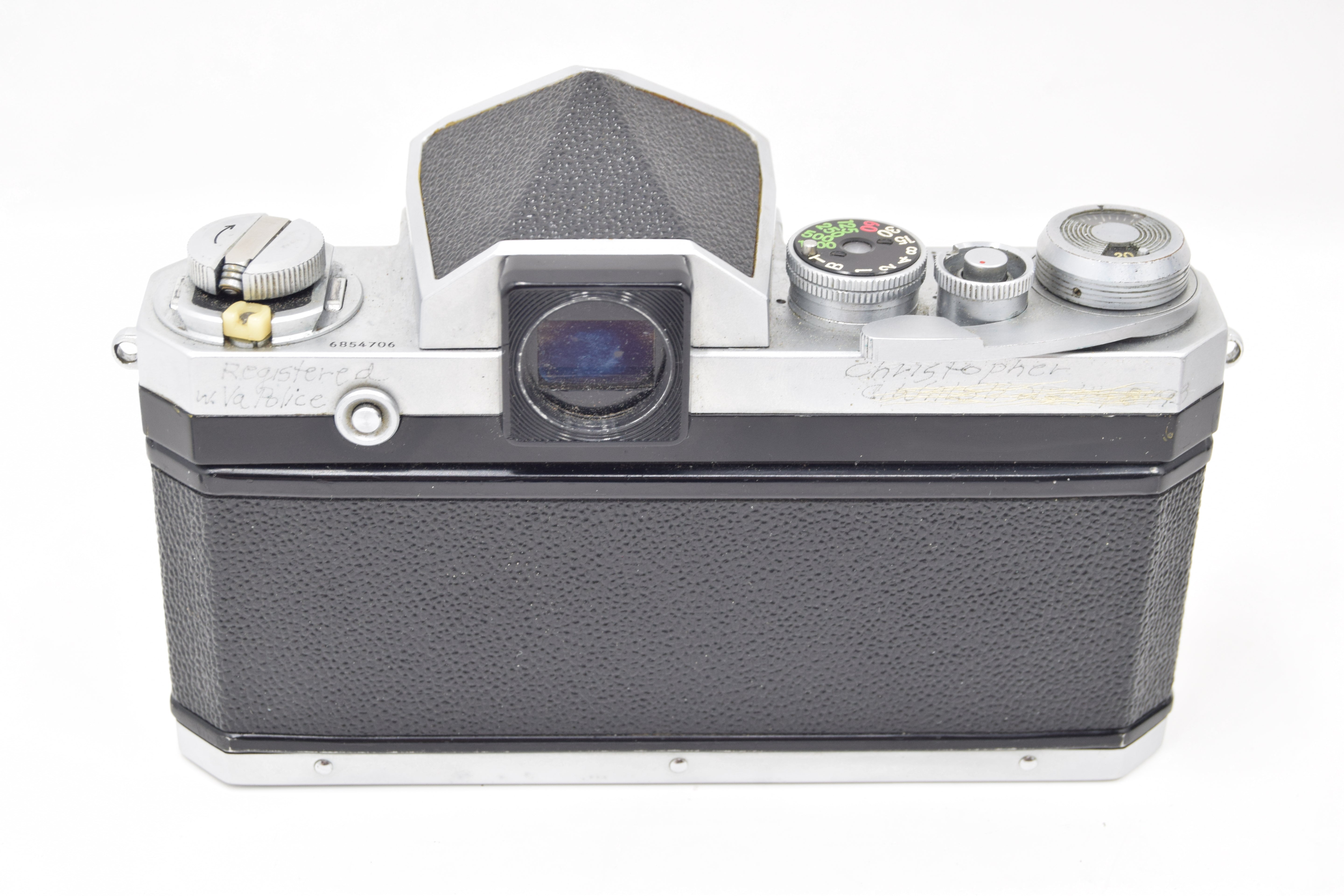 Used Nikon F [Film] SLR Camera Body w/Flash Shoe Adapter