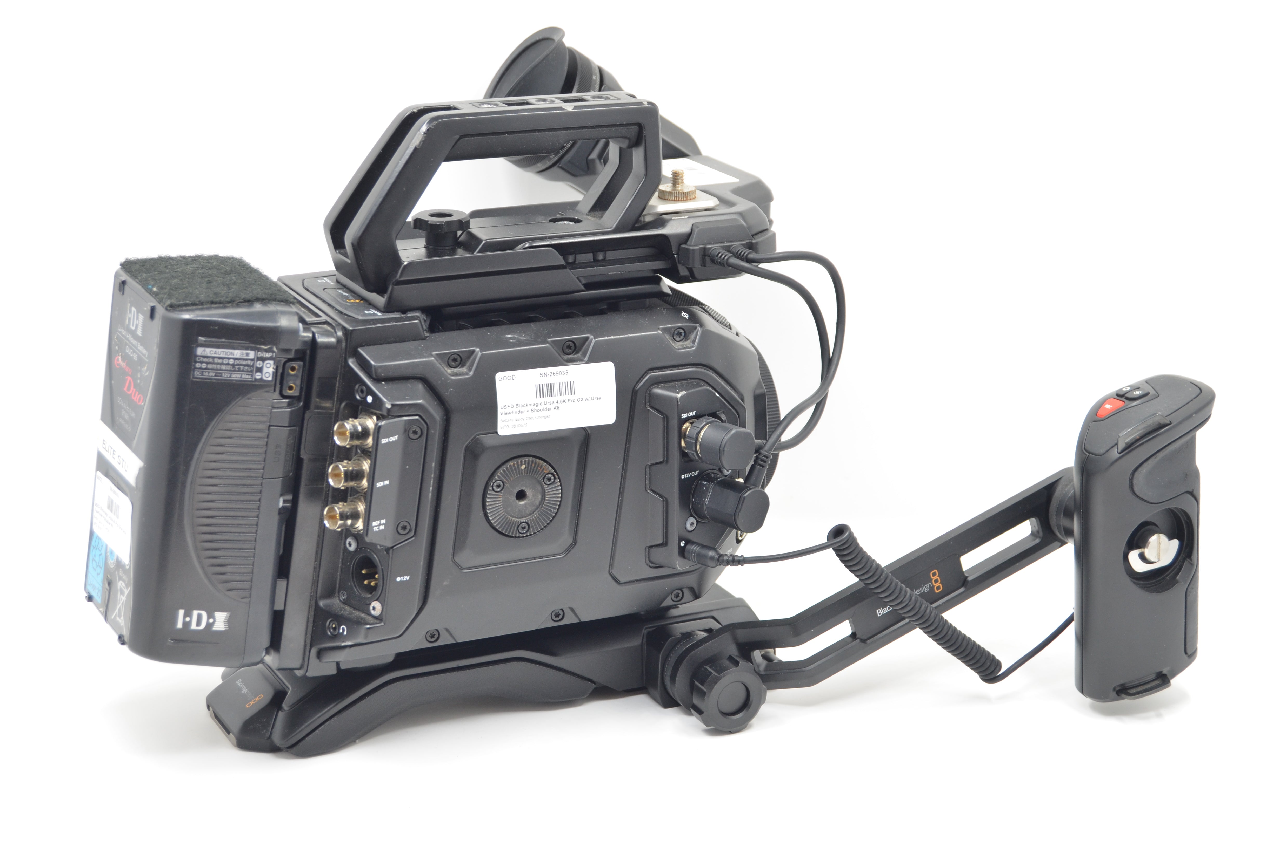 USED Blackmagic Ursa 4.6K Pro G2 w/ Ursa Viewfinder + Shoulder Kit