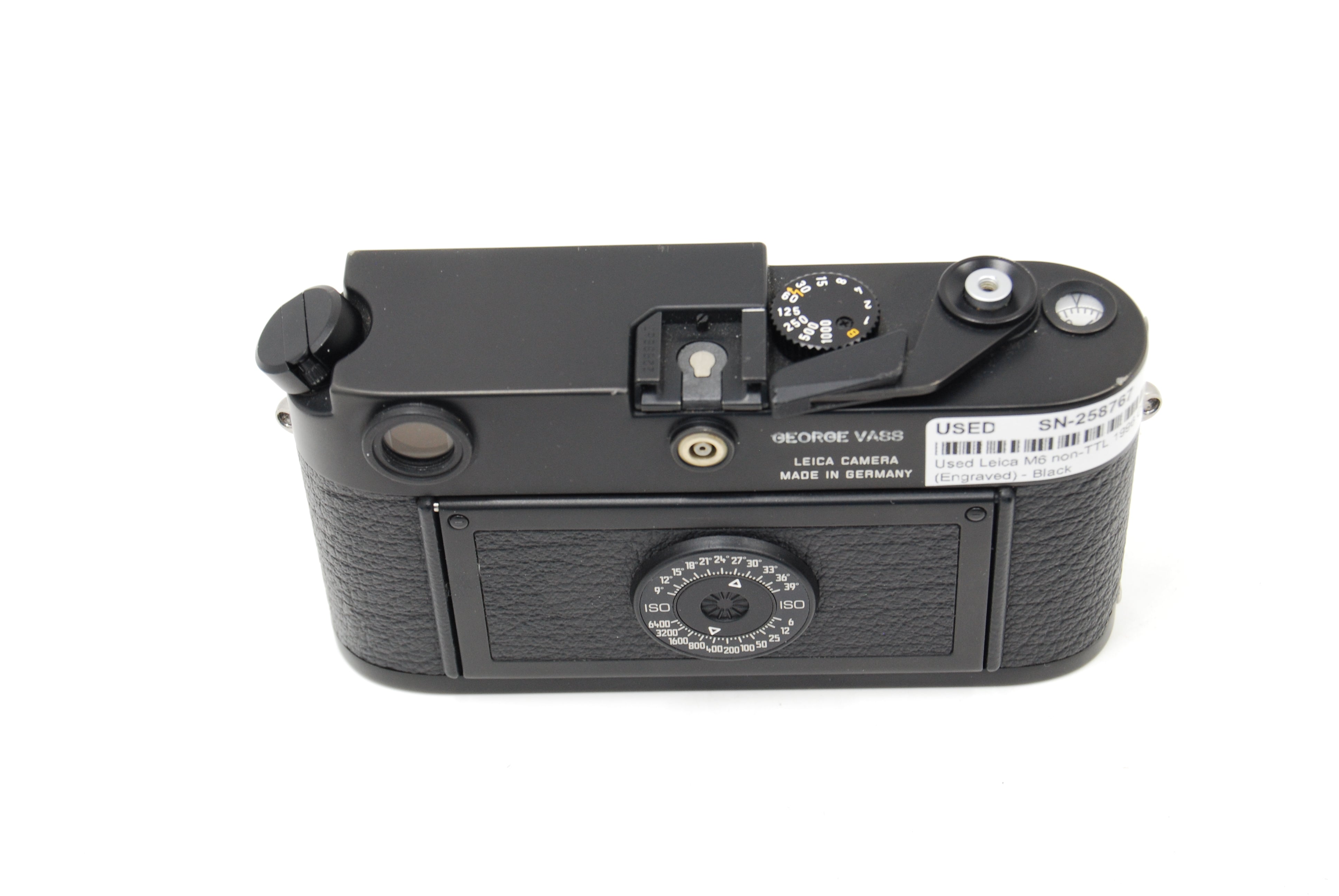 Used Leica M6 non-TTL 1996 Classic (Engraved) - Black