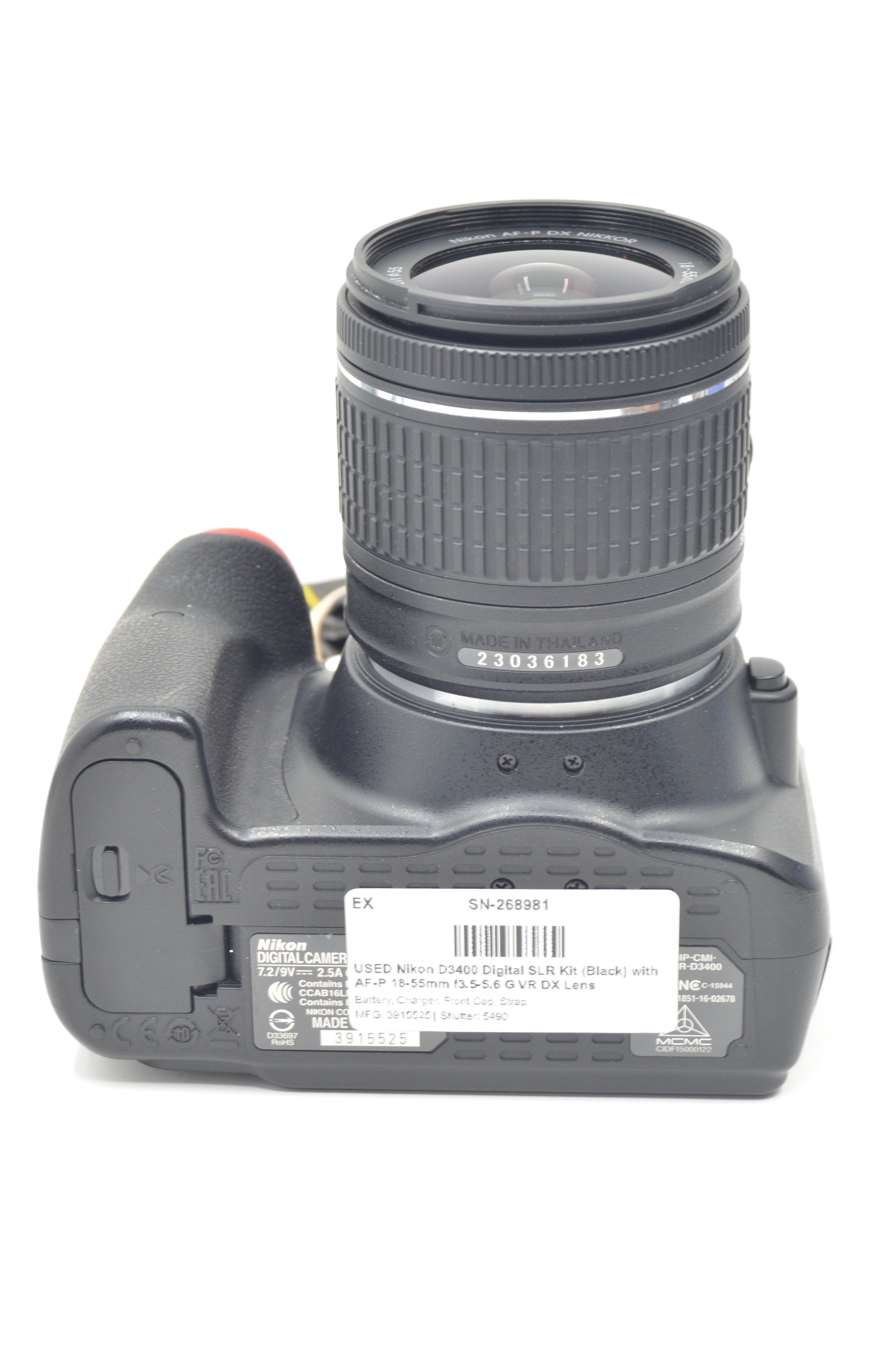 USED Nikon D3400 Digital SLR Kit (Black) with AF-P 18-55mm f3.5-5.6 G VR DX Lens