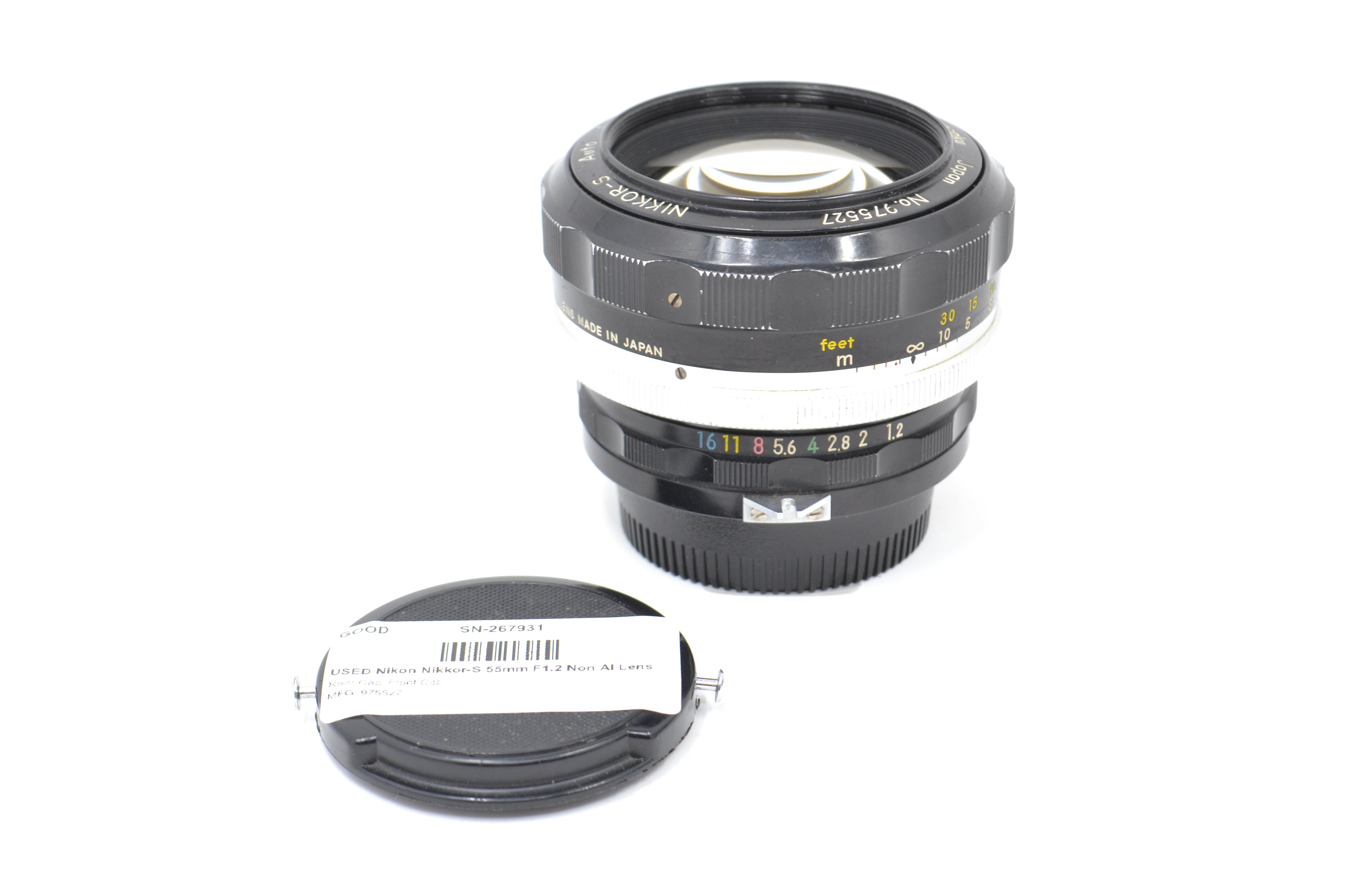USED Nikon Nikkor-S 55mm F1.2 Non AI Lens