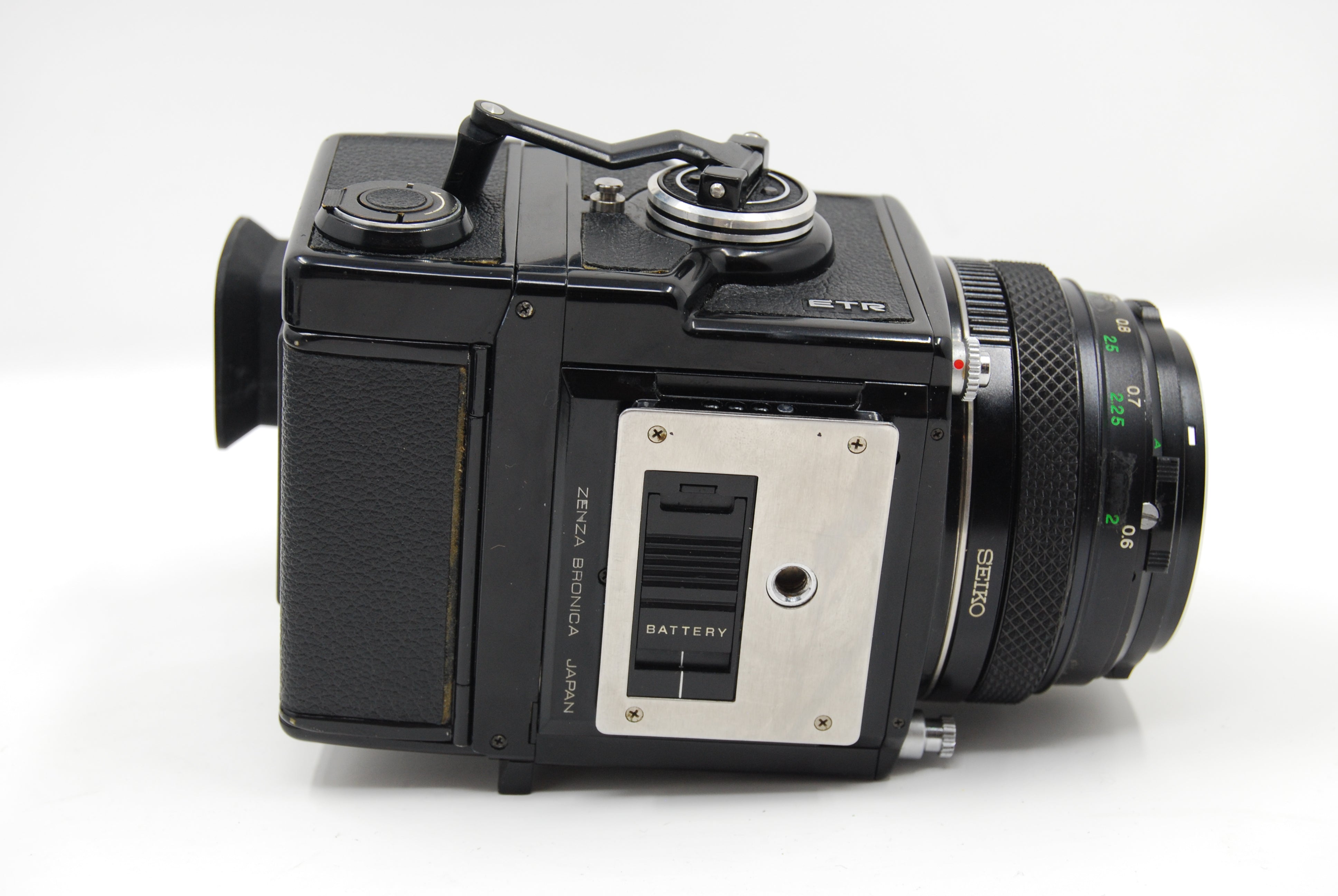 Used Bronica ETR with 75mm f2.8, Prism Finder, 120 Back, & Speed Grip