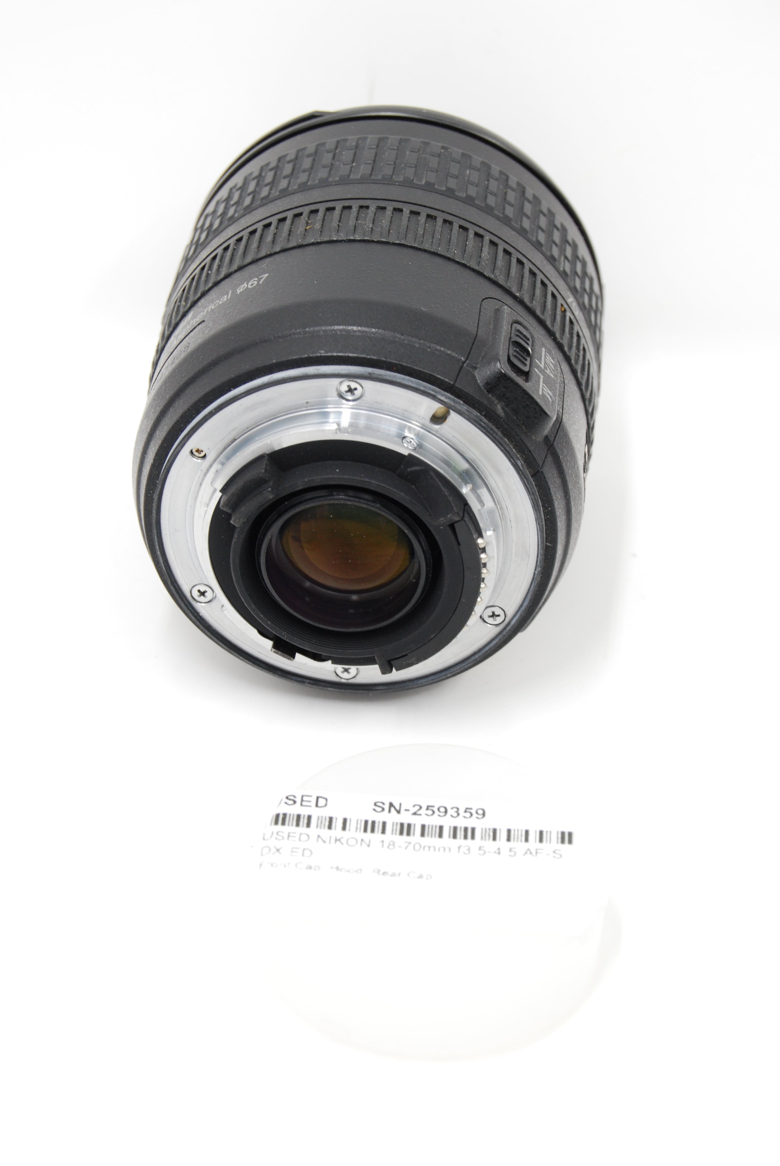 USED NIKON 18-70mm f3.5-4.5 AF-S DX ED