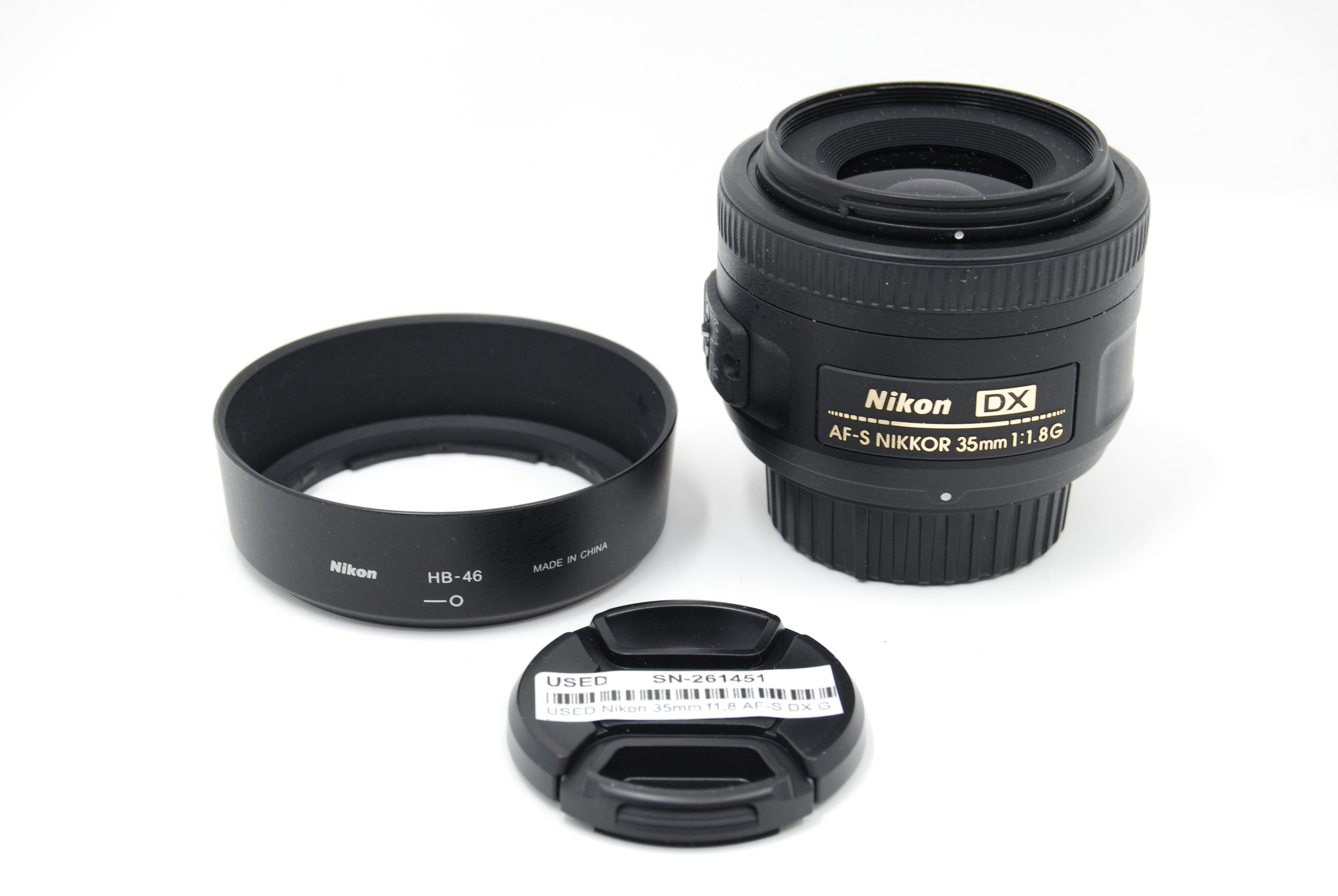 USED Nikon 35mm f1.8 AF-S DX G Lens