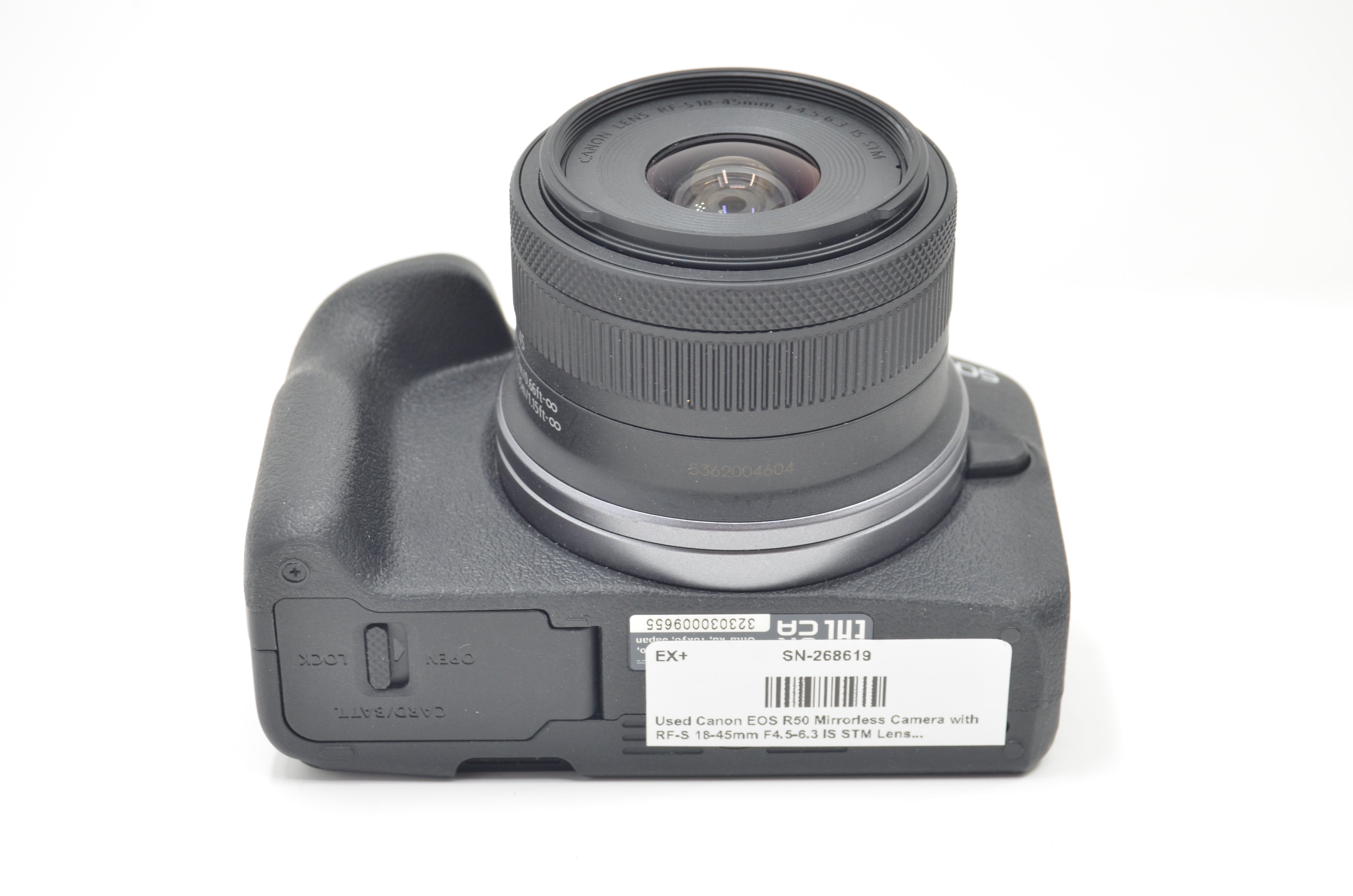 Used Canon EOS R50 Mirrorless Camera with RF-S 18-45mm F4.5-6.3 IS STM Lens (Black)