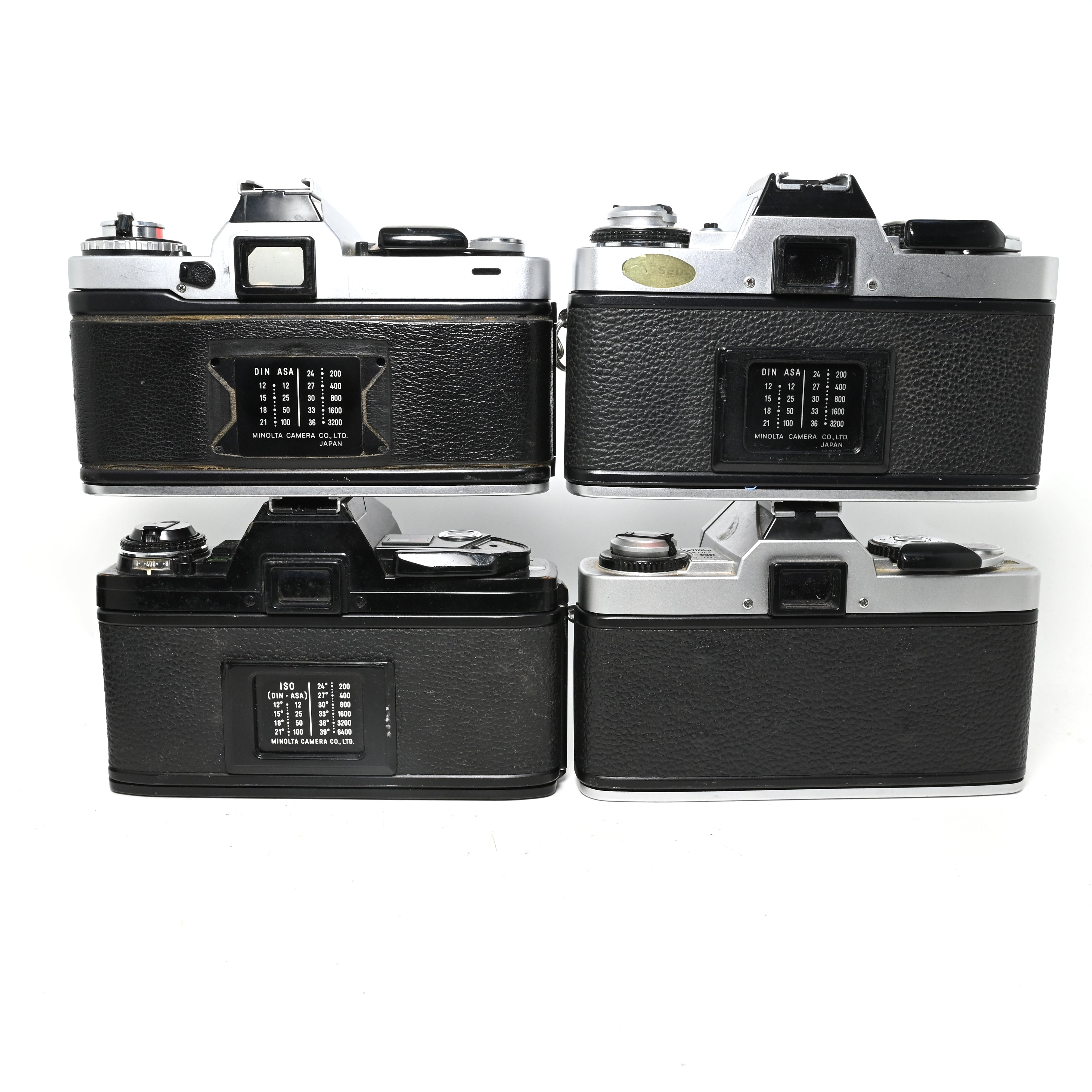 Four(4) Minolta Film Camera Bodies – X-7A, X-GA, XG-M, XD11 – PARTS/REPAIR (0020)