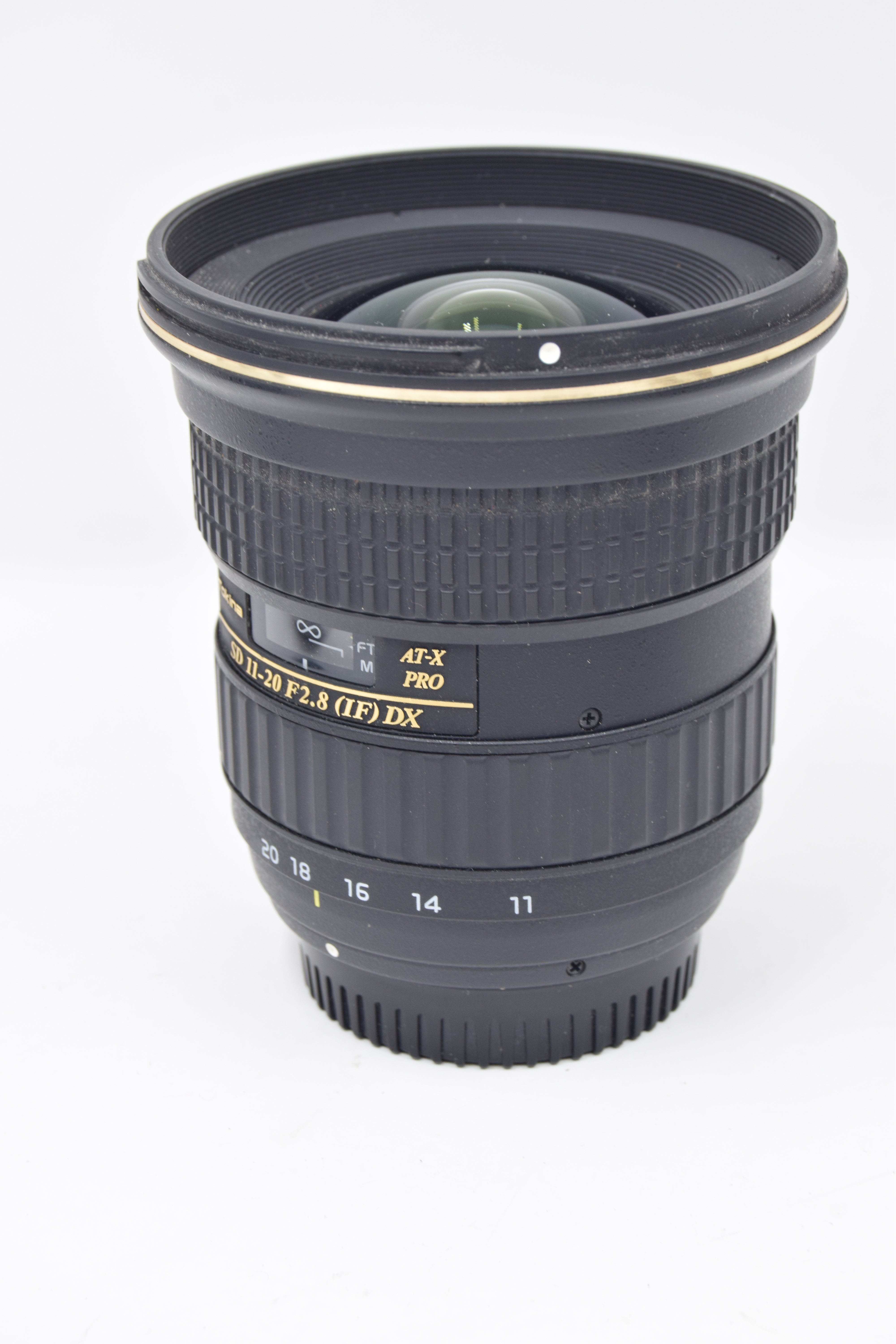 Used Tokina 11-20mm f/2.8 AT-X PRO DX Lens for Nikon
