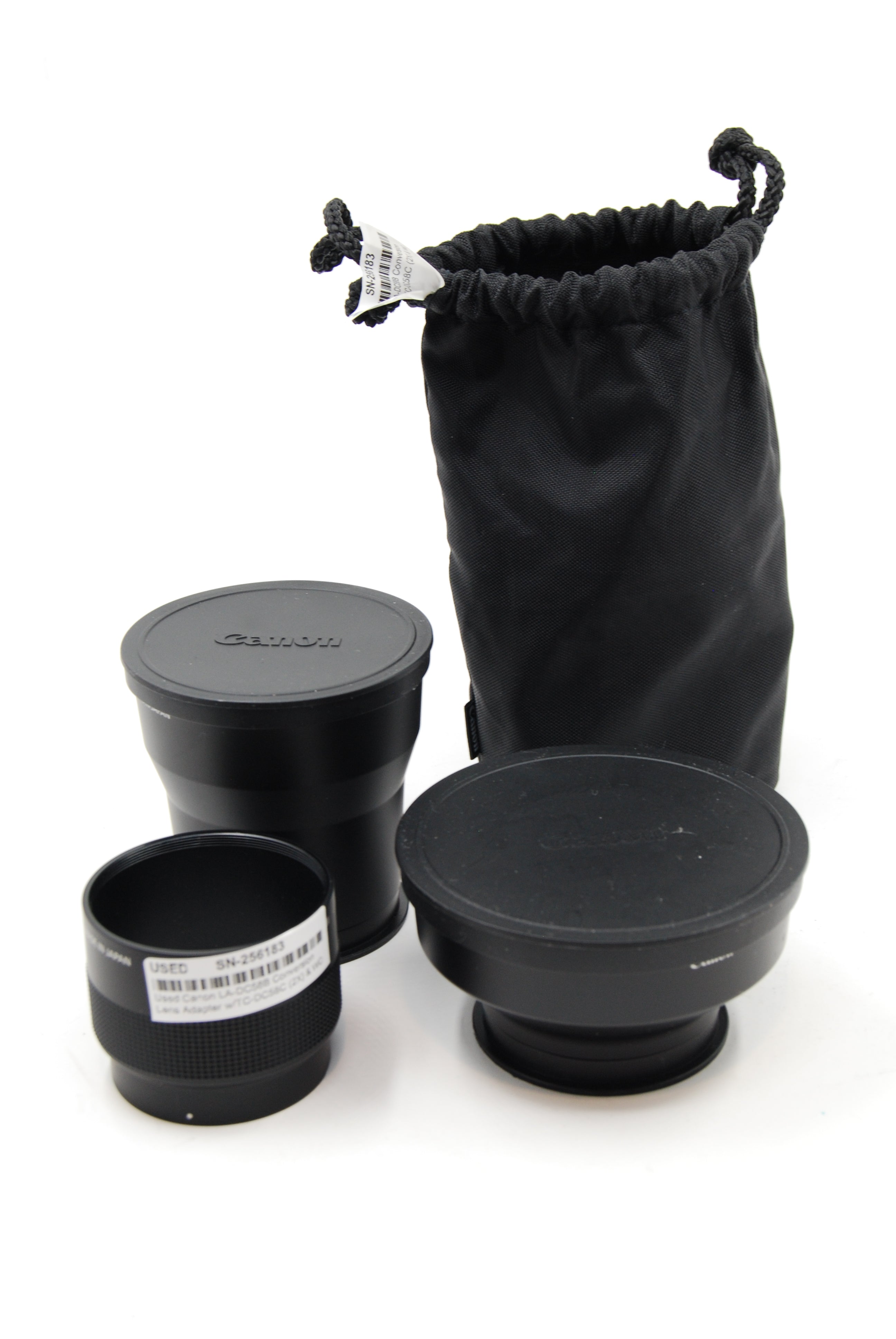 Used Canon LA-DC58B Conversion Lens Adapter w/TC-DC58C (2X) & WC-DC58B (0.75X)