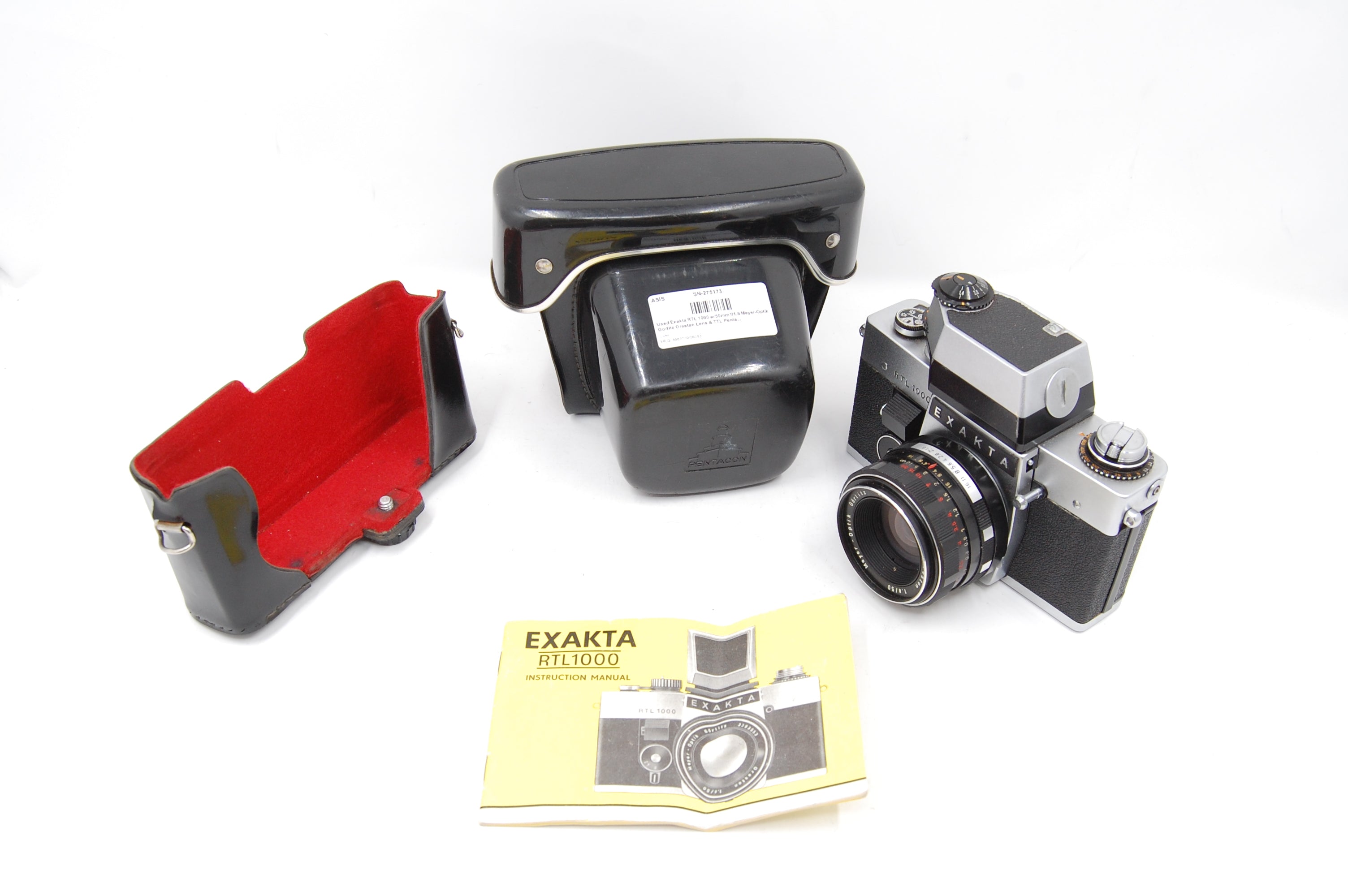 Used Exakta RTL 1000 w/50mm f/1.8 Meyer-Optik Gorlitz Orestan Lens & TTL Penta Prism