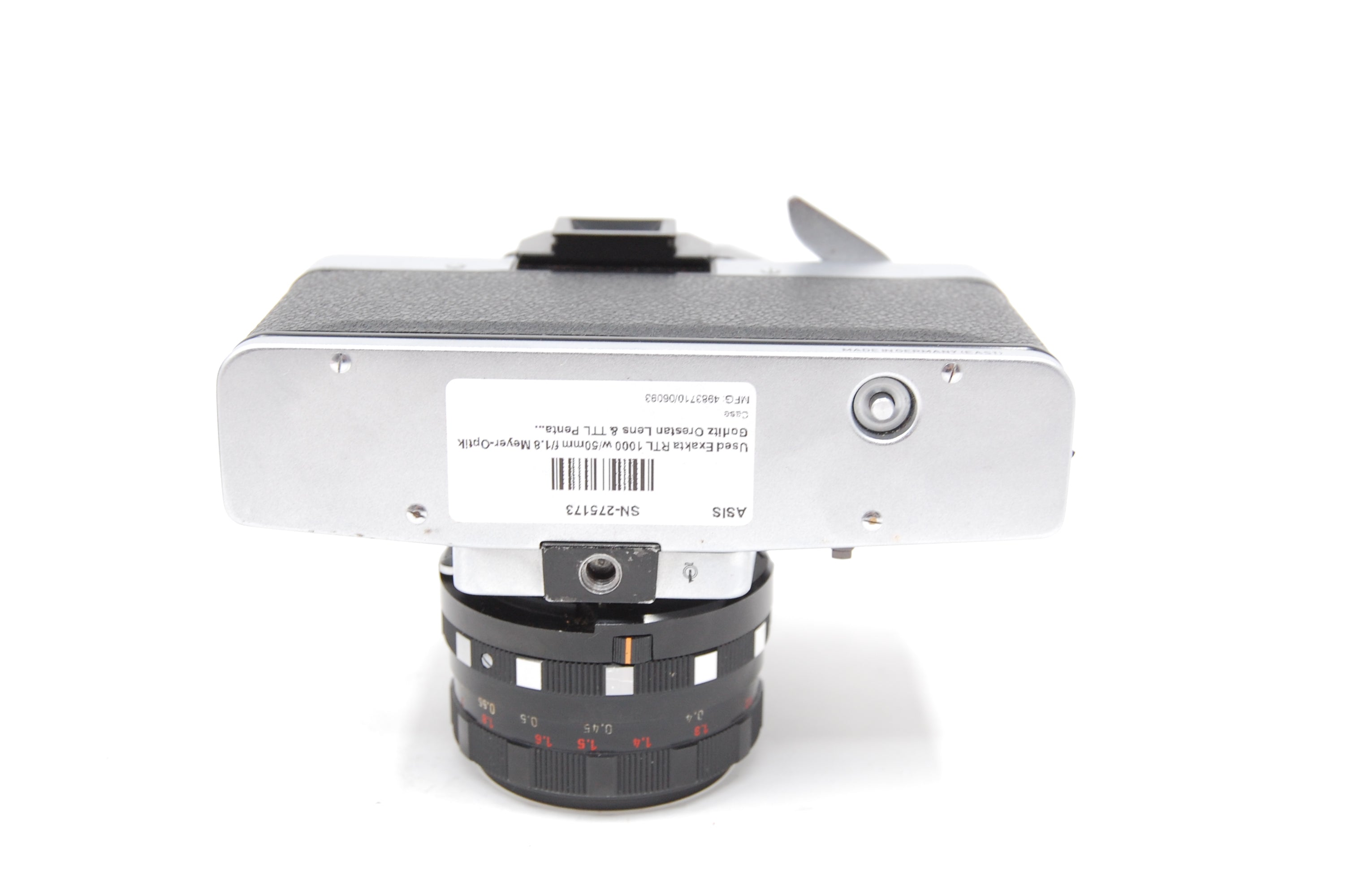 Used Exakta RTL 1000 w/50mm f/1.8 Meyer-Optik Gorlitz Orestan Lens & TTL Penta Prism