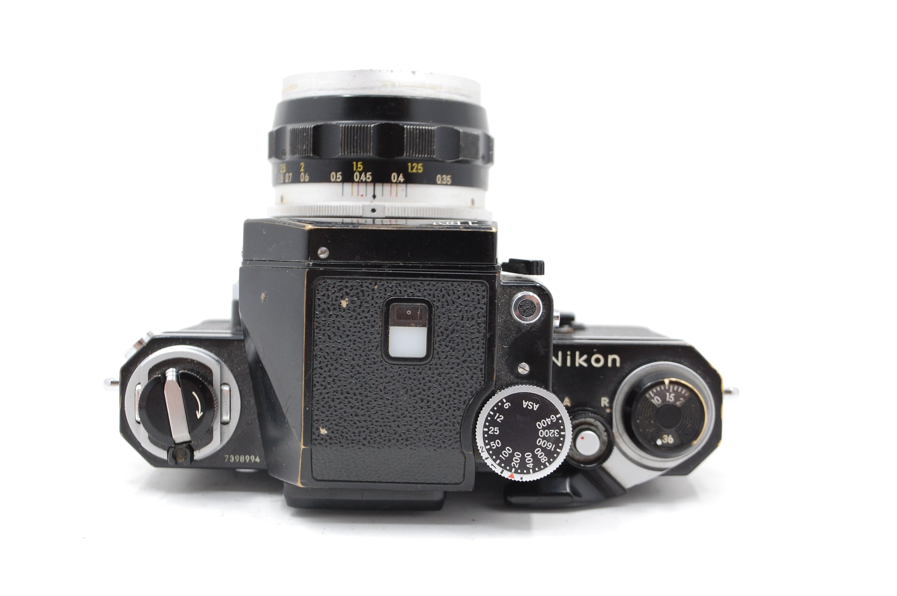 Used Nikon F w/ 35mm F2.8 Non-AI Lens