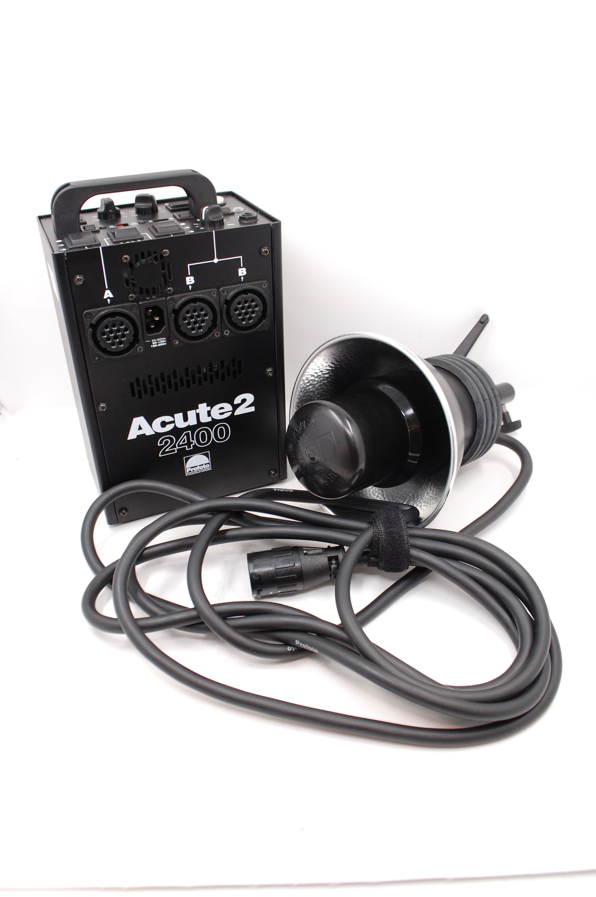 USED Profoto Acute D4 (3X) Flash Head With Extension Cable w/Acute2 2400 Controller