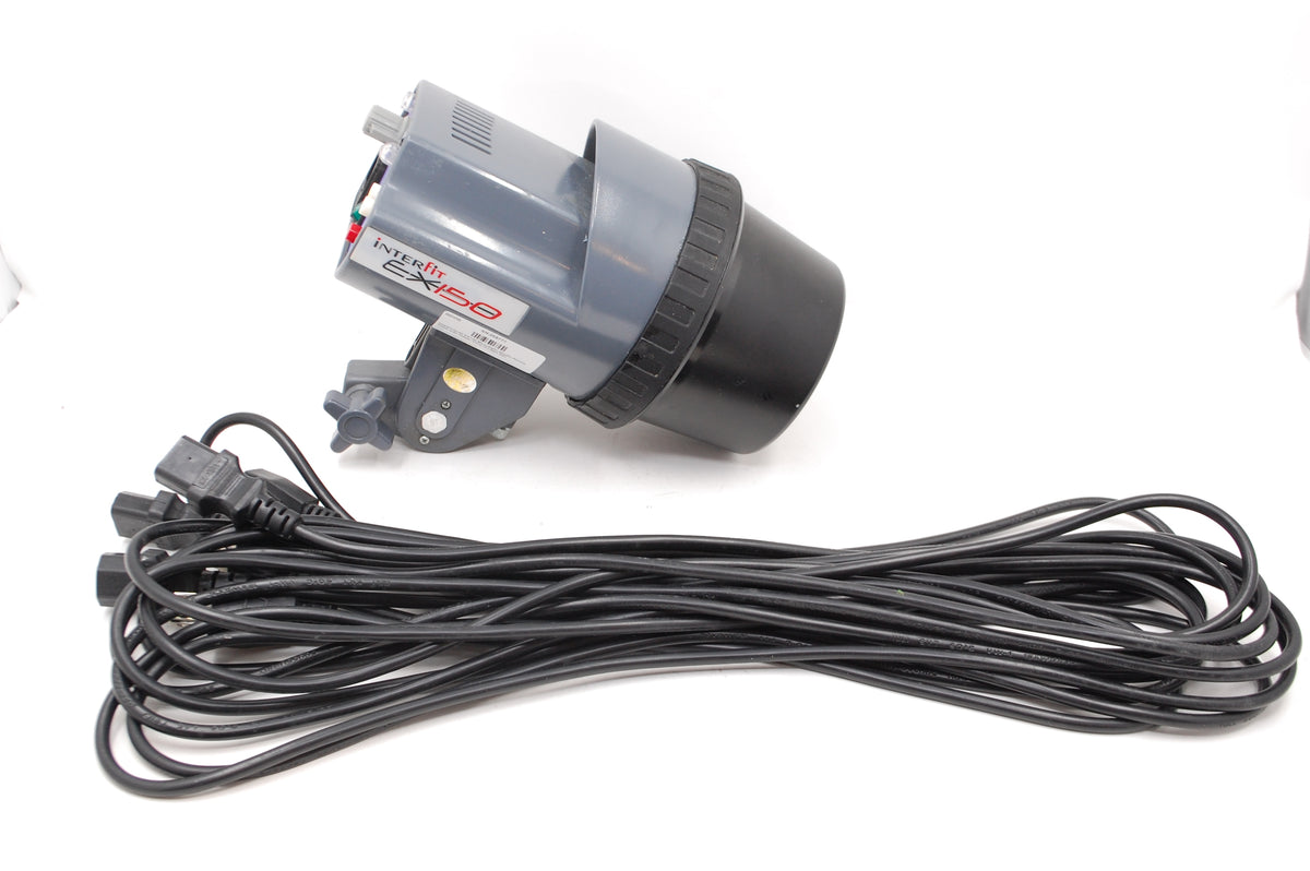 Used Interfit EX150 Monolight Studio Strobe Flash with Power Cord (3-Light Kit)