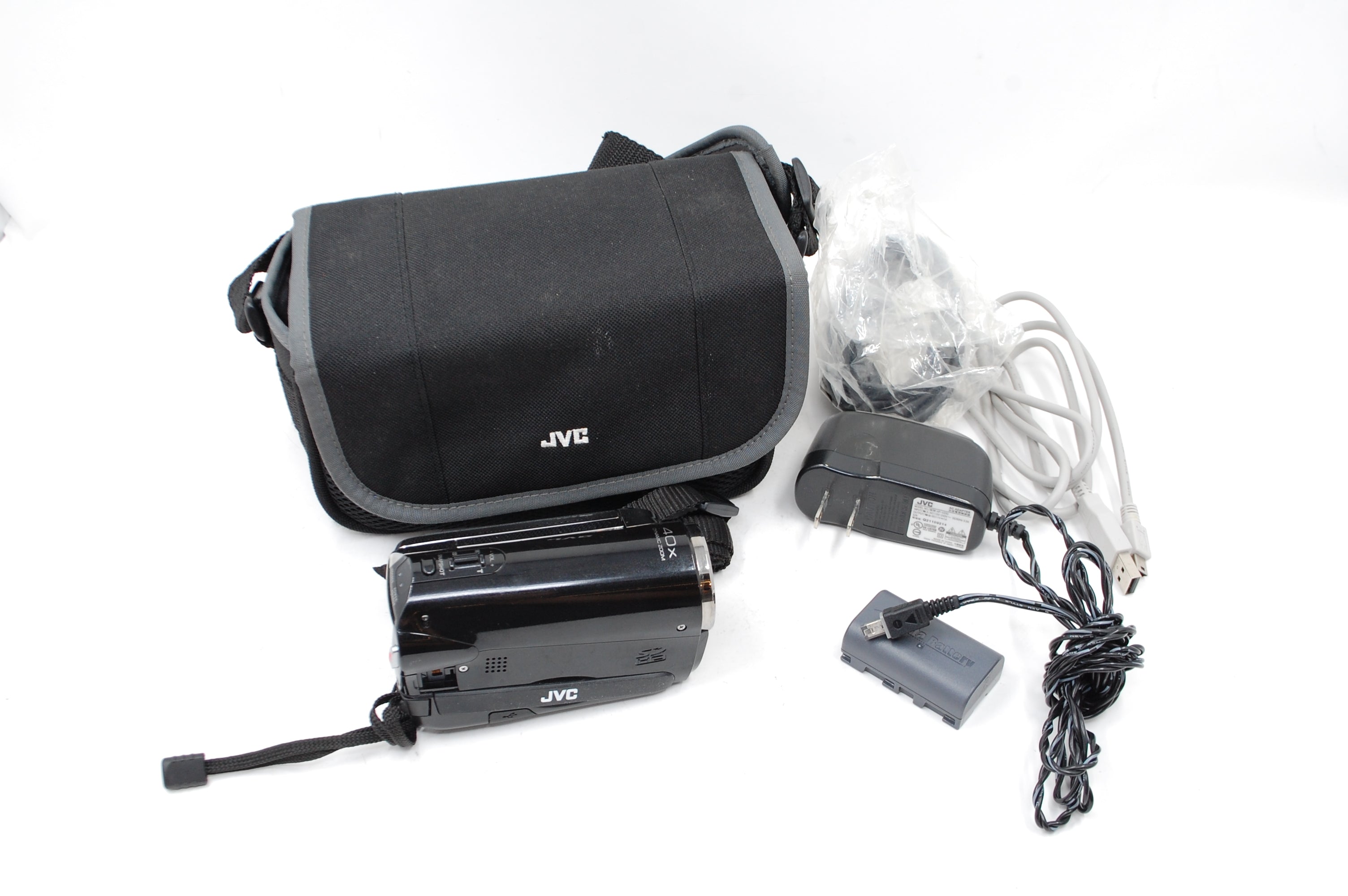 Used JVC Everio S GZ-MS120BU Black 40X Digital Dual SD Handheld Camcorder