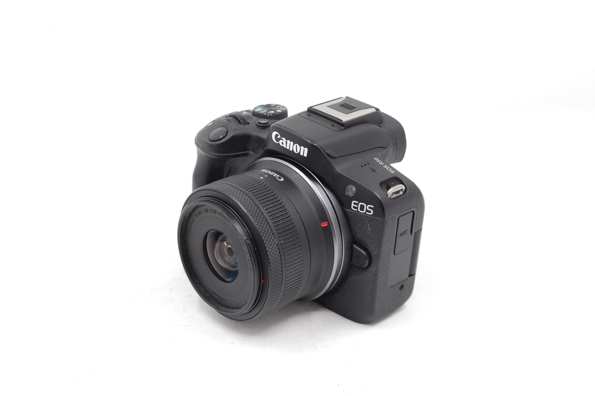 Used Canon EOS R50 Mirrorless Camera with RF-S 18-45mm F4.5-6.3 IS STM Lens (Black)