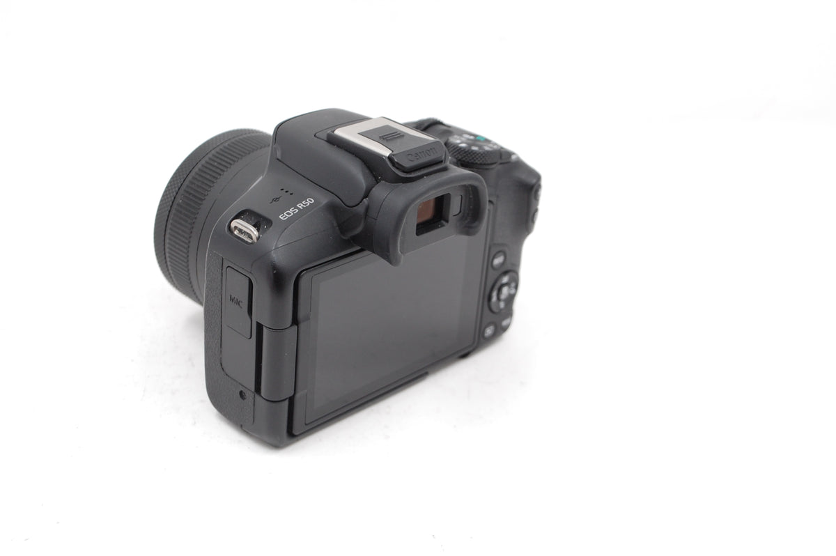Used Canon EOS R50 Mirrorless Camera with RF-S 18-45mm F4.5-6.3 IS STM Lens (Black)