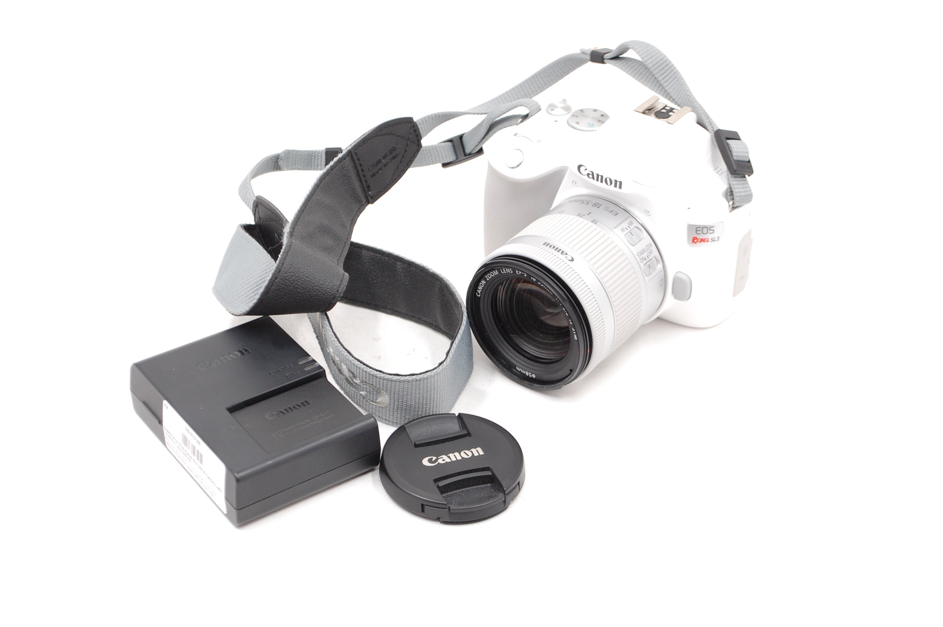 Used Canon EOS Rebel SL3 DSLR Camera with 18-55mm Lens (White)