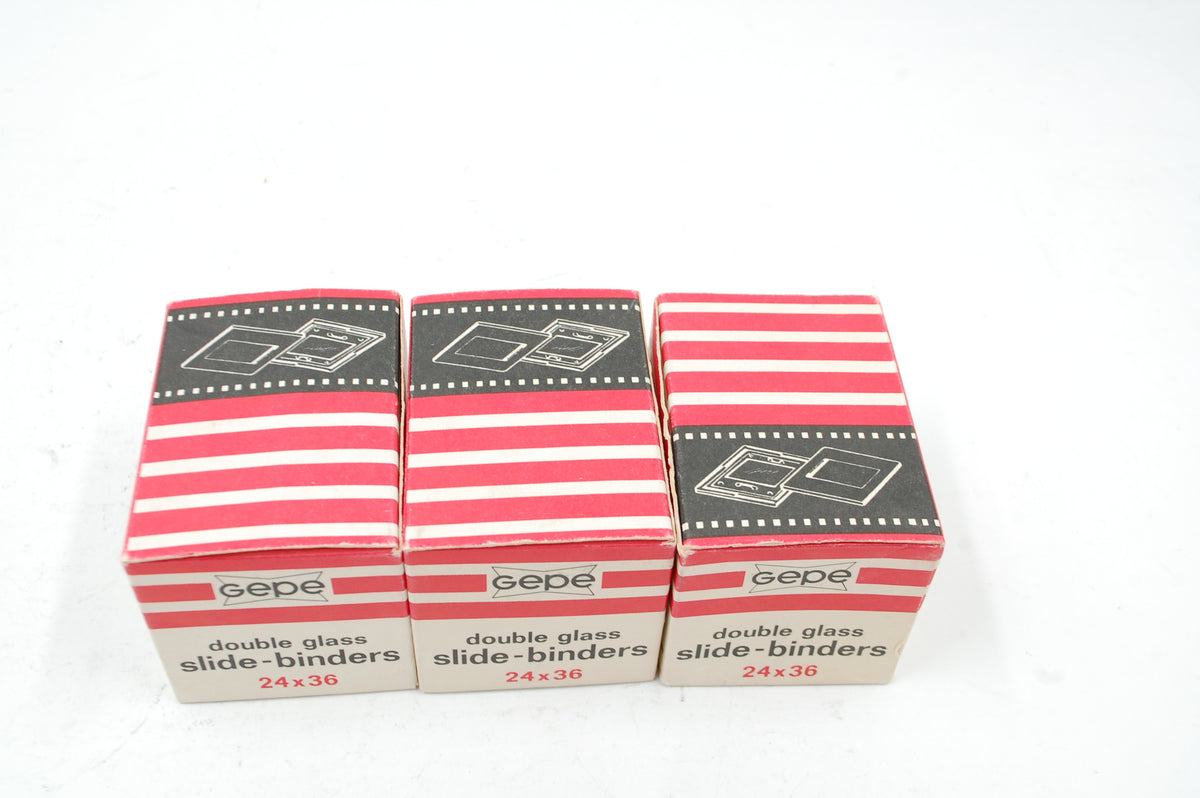 Used Gepe Double Glass Slide-Binders 24x36 Set of 50 (2.5 original boxes)