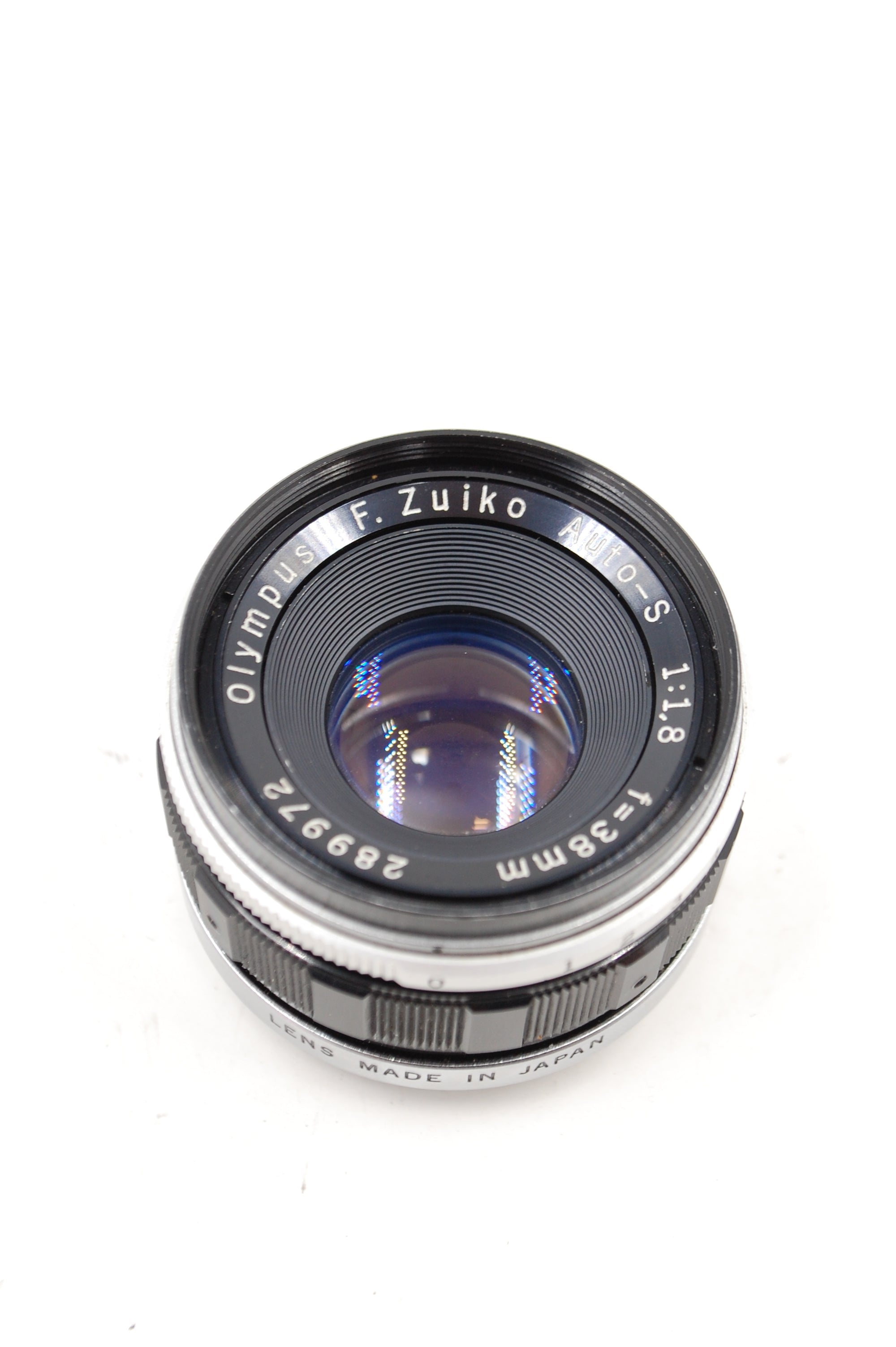 USED Olympus F Zuiko Auto-S 38mm f1.8 PEN Mount Lens