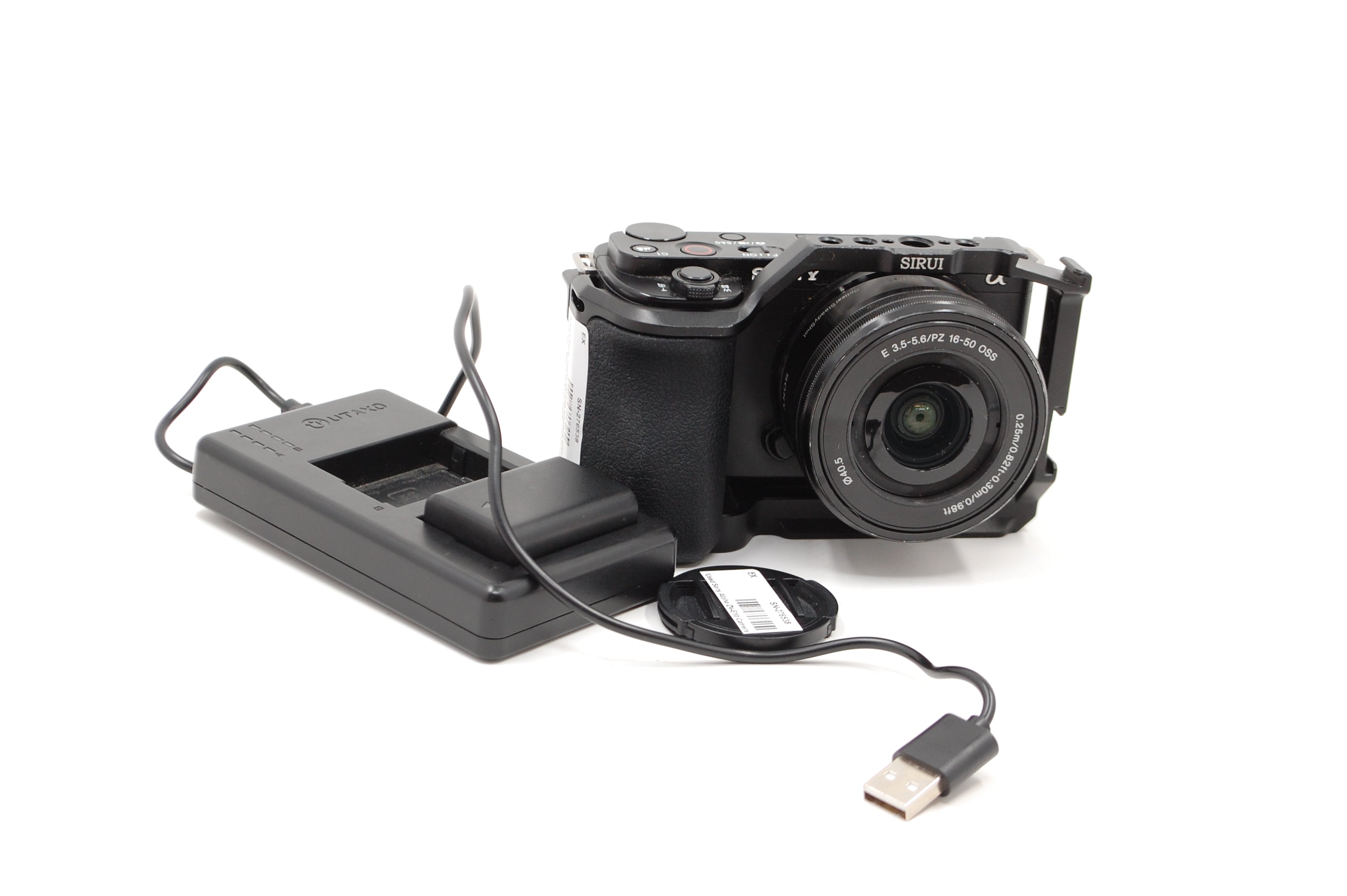 Used Sony Alpha ZV-E10 Camera with 16-50mm Lens Kit - Black w/Sirui Cage