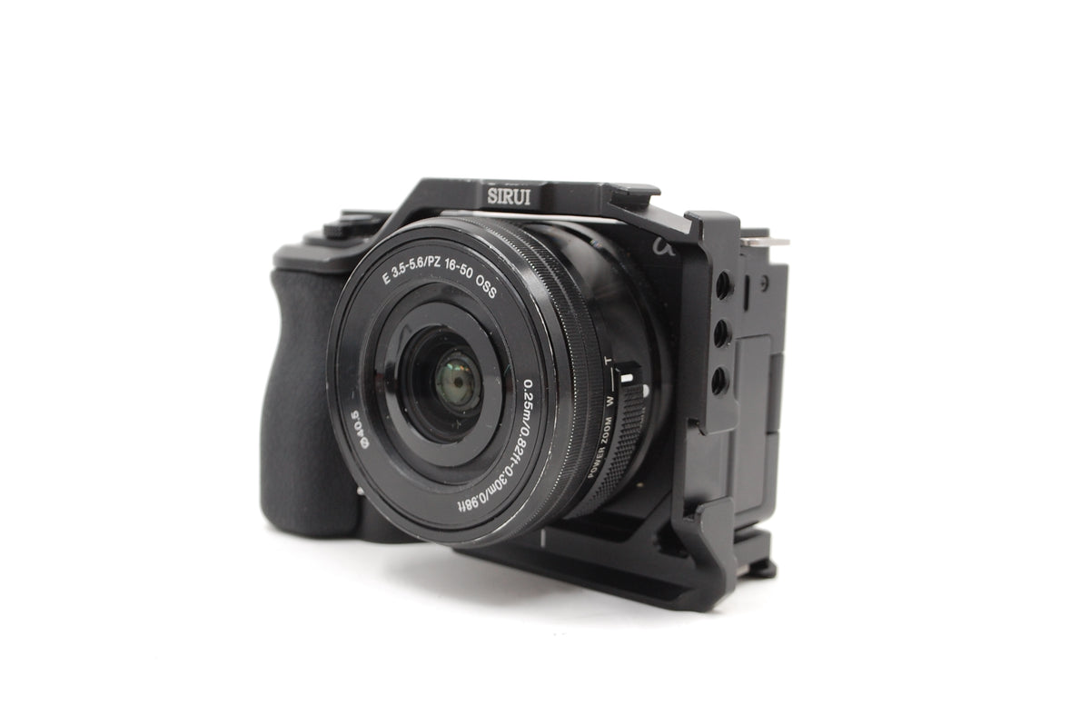 Used Sony Alpha ZV-E10 Camera with 16-50mm Lens Kit - Black w/Sirui Cage