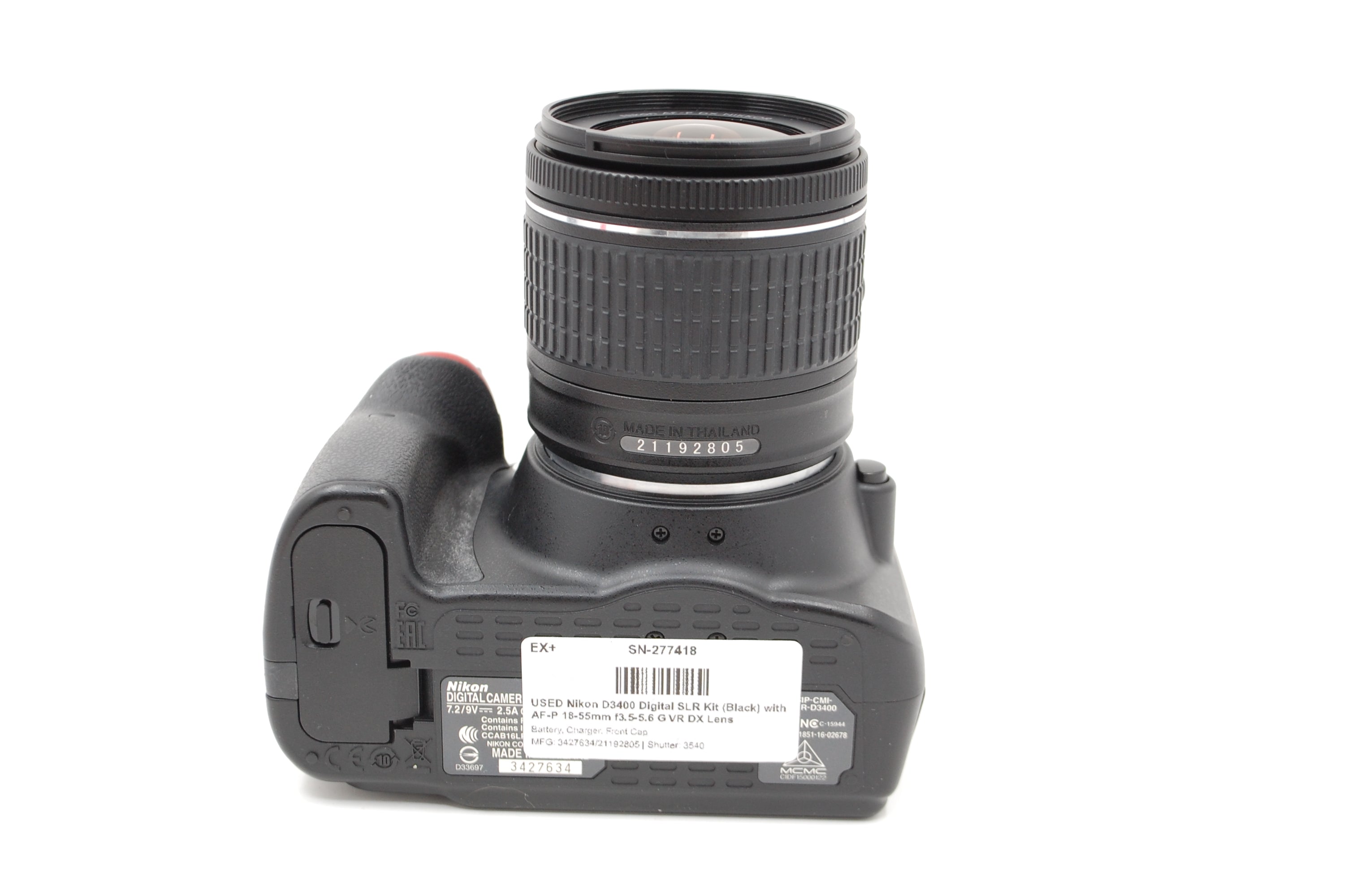 USED Nikon D3400 Digital SLR Kit (Black) with AF-P 18-55mm f3.5-5.6 G VR DX Lens