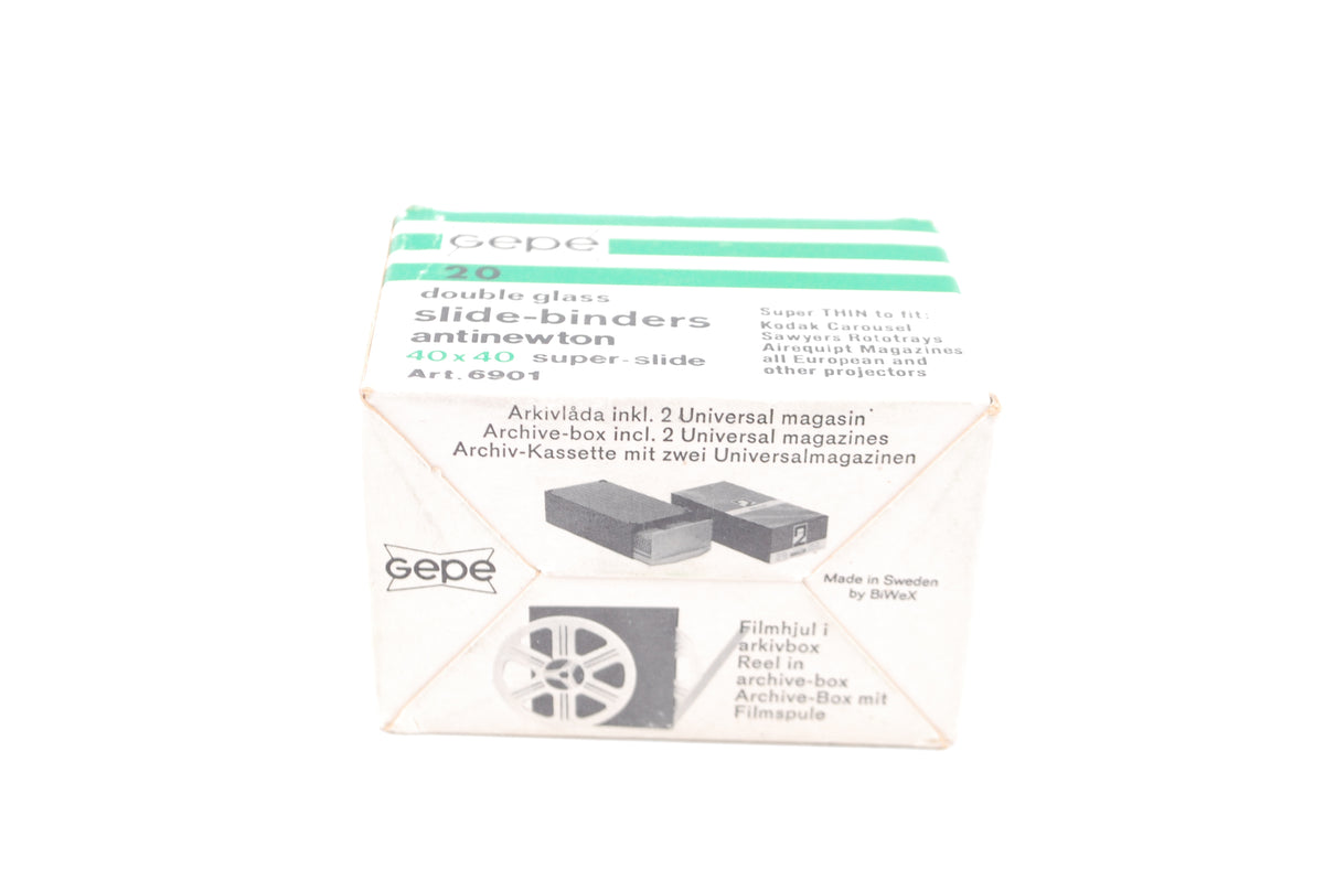Used Gepe Double Glass Slide Binders(Box of 19)