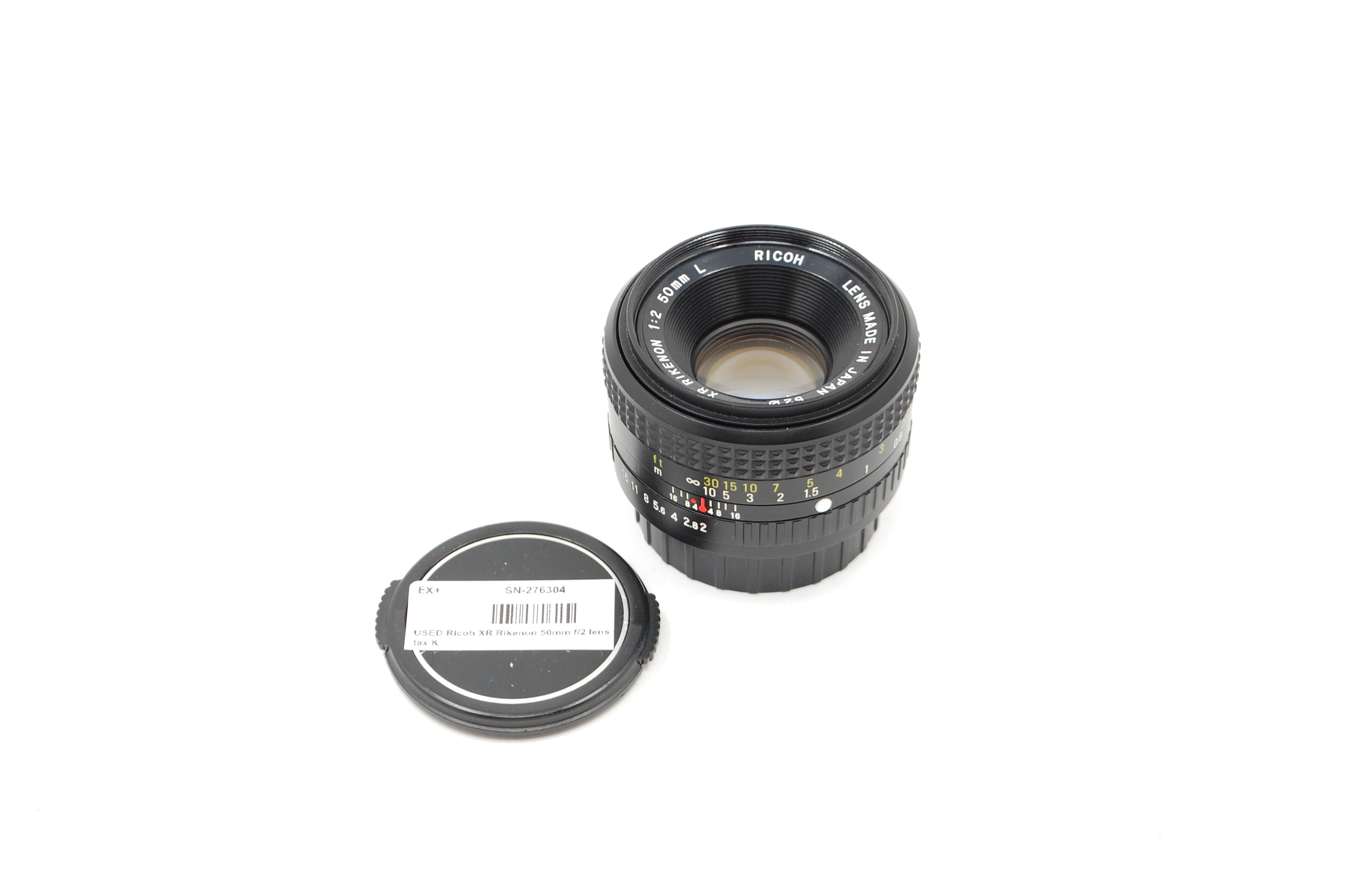 USED Ricoh XR Rikenon 50mm f/2 lens for Pentax K