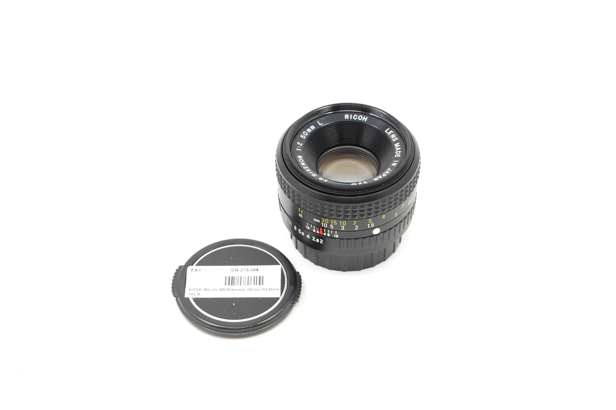 USED Ricoh XR Rikenon 50mm f/2 lens for Pentax K