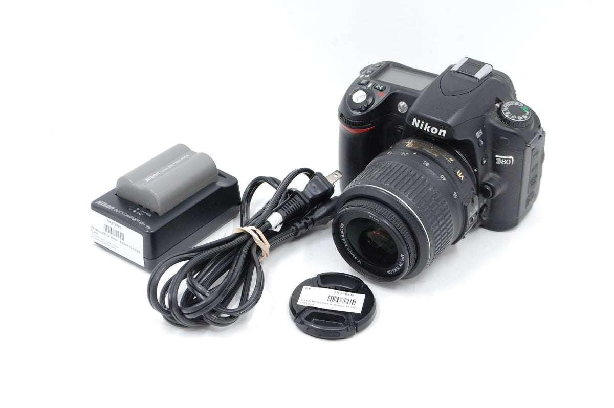 USED Nikon D80 w/ Nikkor 18-55mm f/3.5-5.6G VR Lens