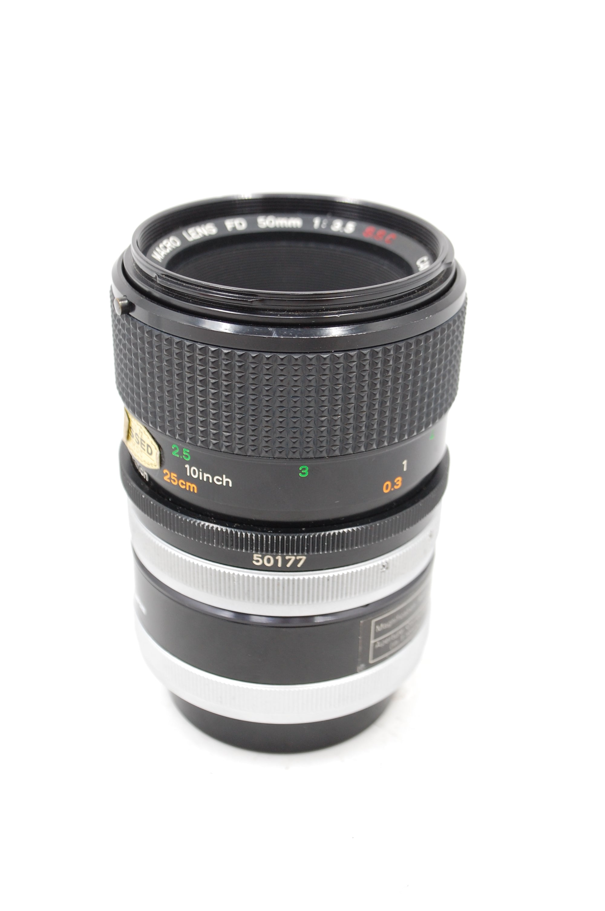 Used Canon 50mm f3.5 FD SSC Macro with FD25 Extension Tube