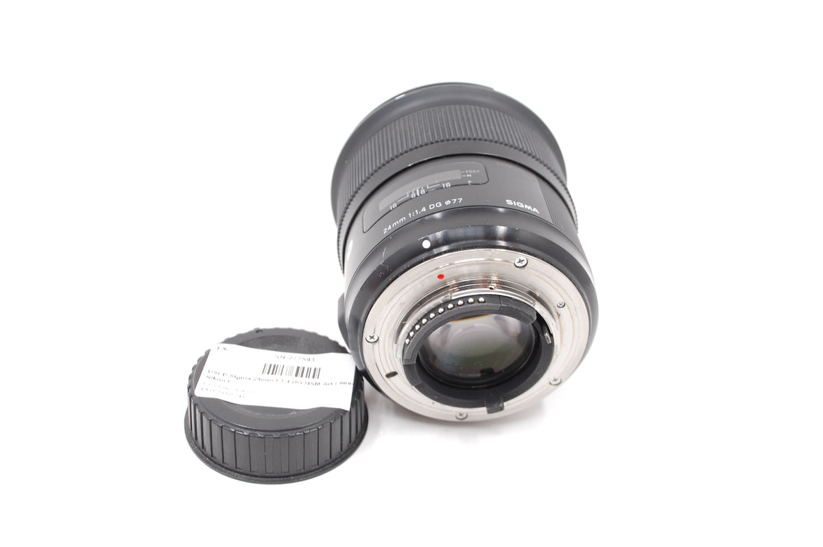 USED Sigma 24mm f/1.4 DG HSM Art Lens-NI Nikon F