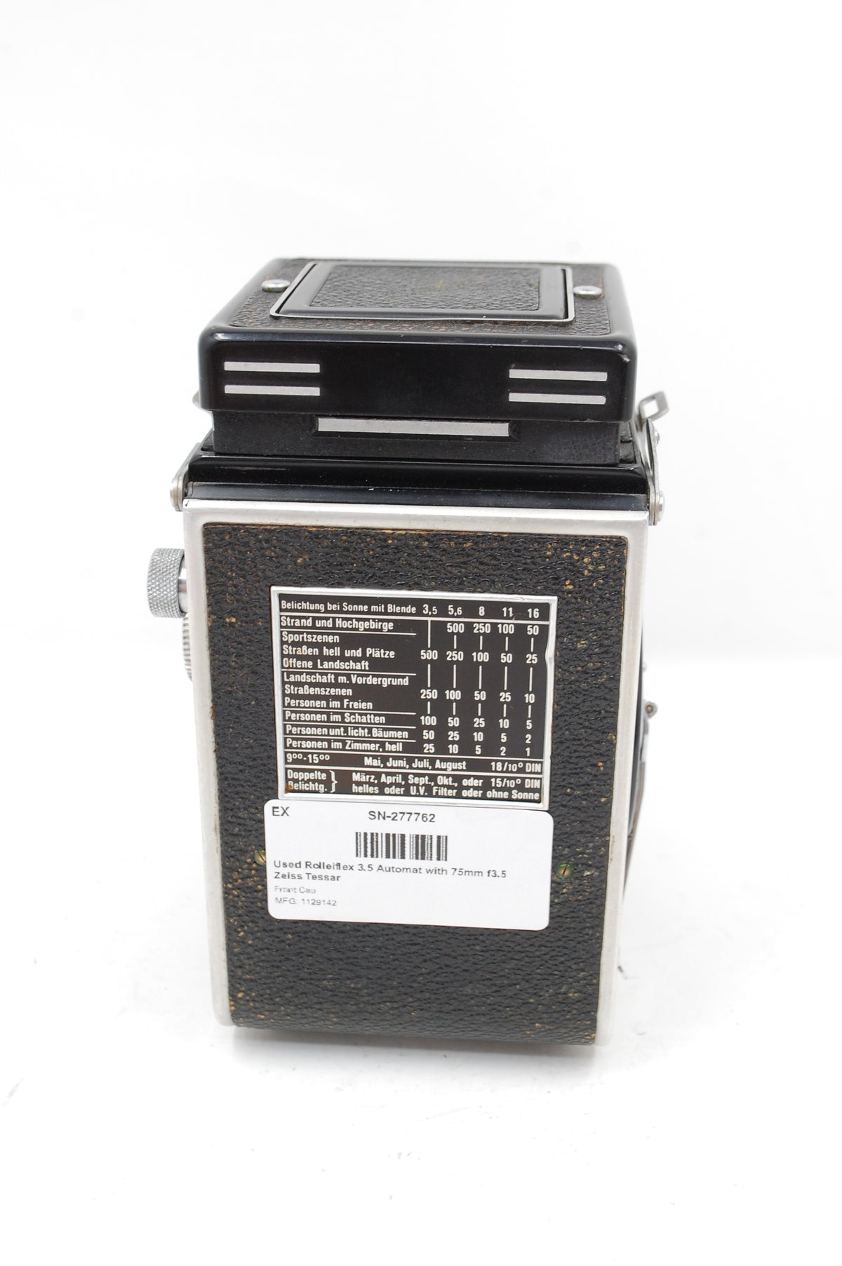 Used Rolleiflex 3.5 Automat with 75mm f3.5 Zeiss Tessar