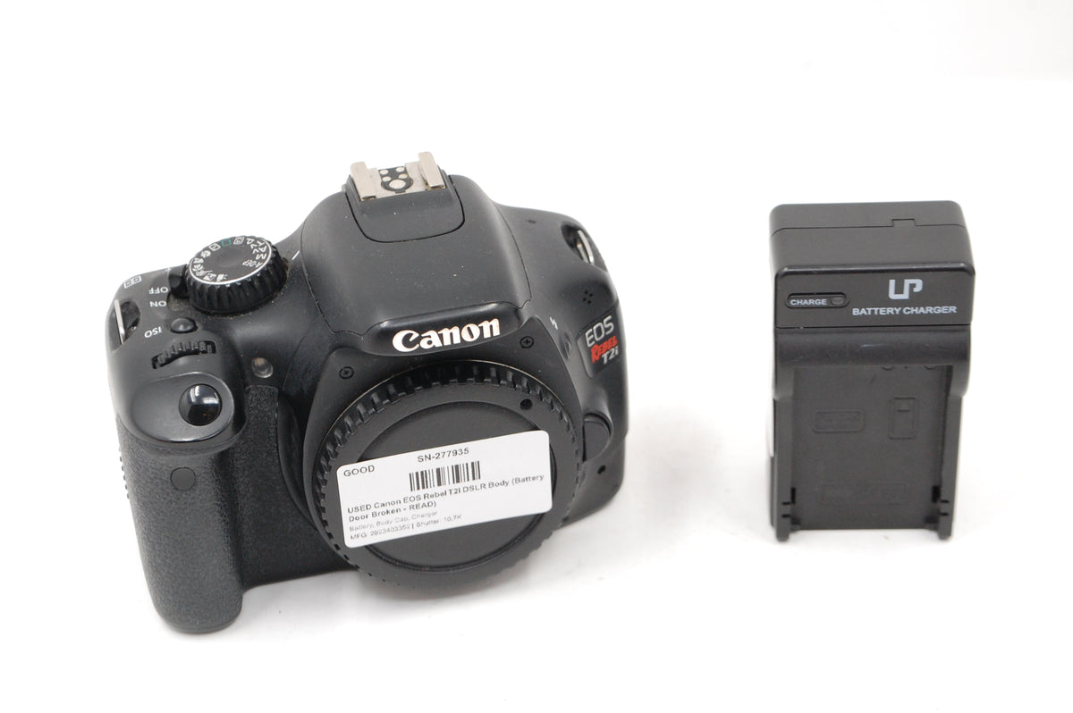 USED Canon EOS Rebel T2i DSLR Body (Battery Door Broken - READ)
