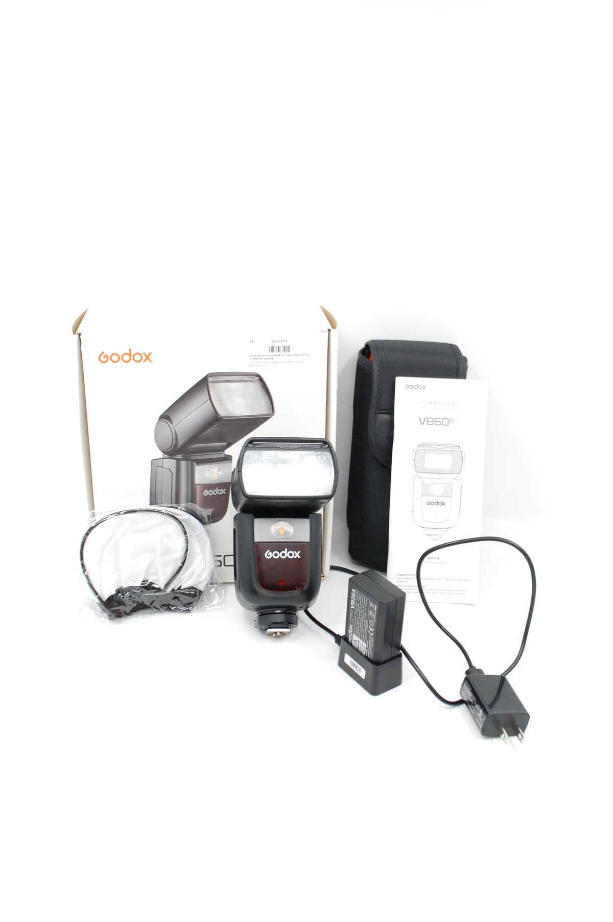 Used Godox Ving V860III TTL Li-Ion Flash Kit for FUJIFILM Cameras