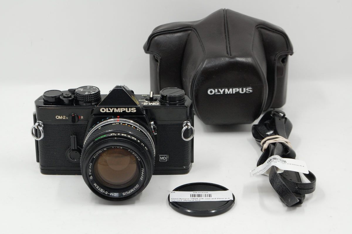 Used Olympus OM2N with case and 50mm f1.4 standard Olympus lens