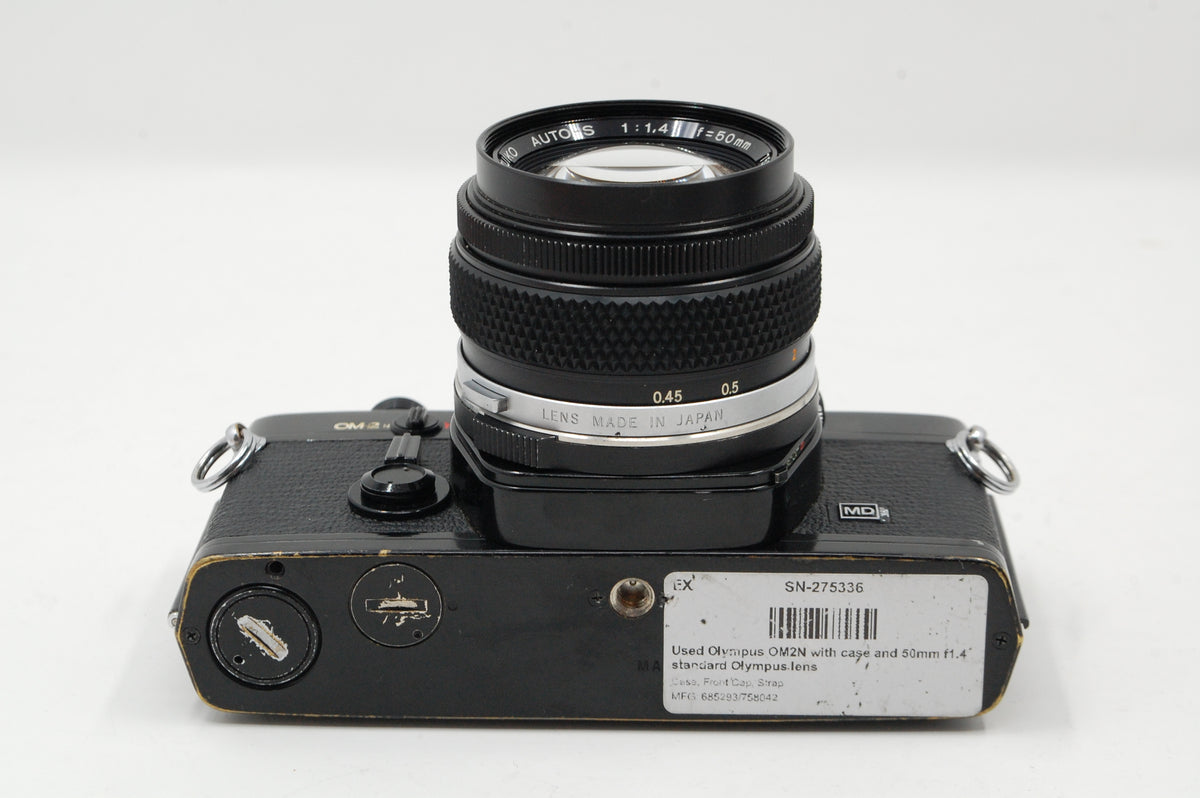 Used Olympus OM2N with case and 50mm f1.4 standard Olympus lens