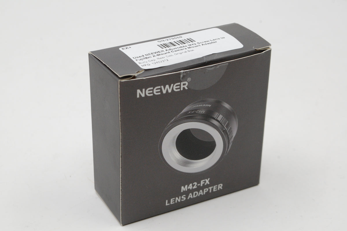 Used NEEWER Adjustable M42 Screw Lens to Fujifilm X-Mount Camera Mount Adapter